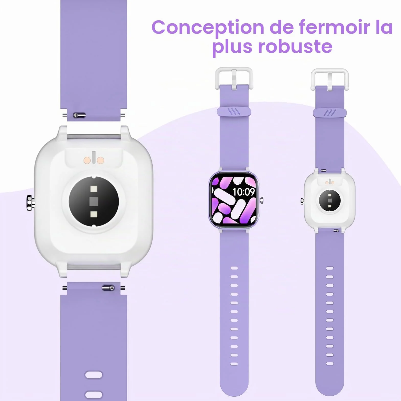 Montre Fitness Enfant IP68 19 Modes Sport Podomètre Moniteur Sommeil Cadeau Filles 6-16 Ans Mauve