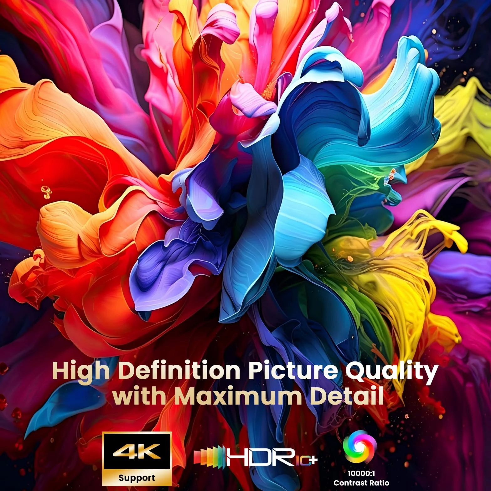 Vidéoprojecteur 1920x1080P FHD 4K Mini Projecteur Portable WiFi 6 BT5.2 Auto Keystone 180° Rotation Blanc