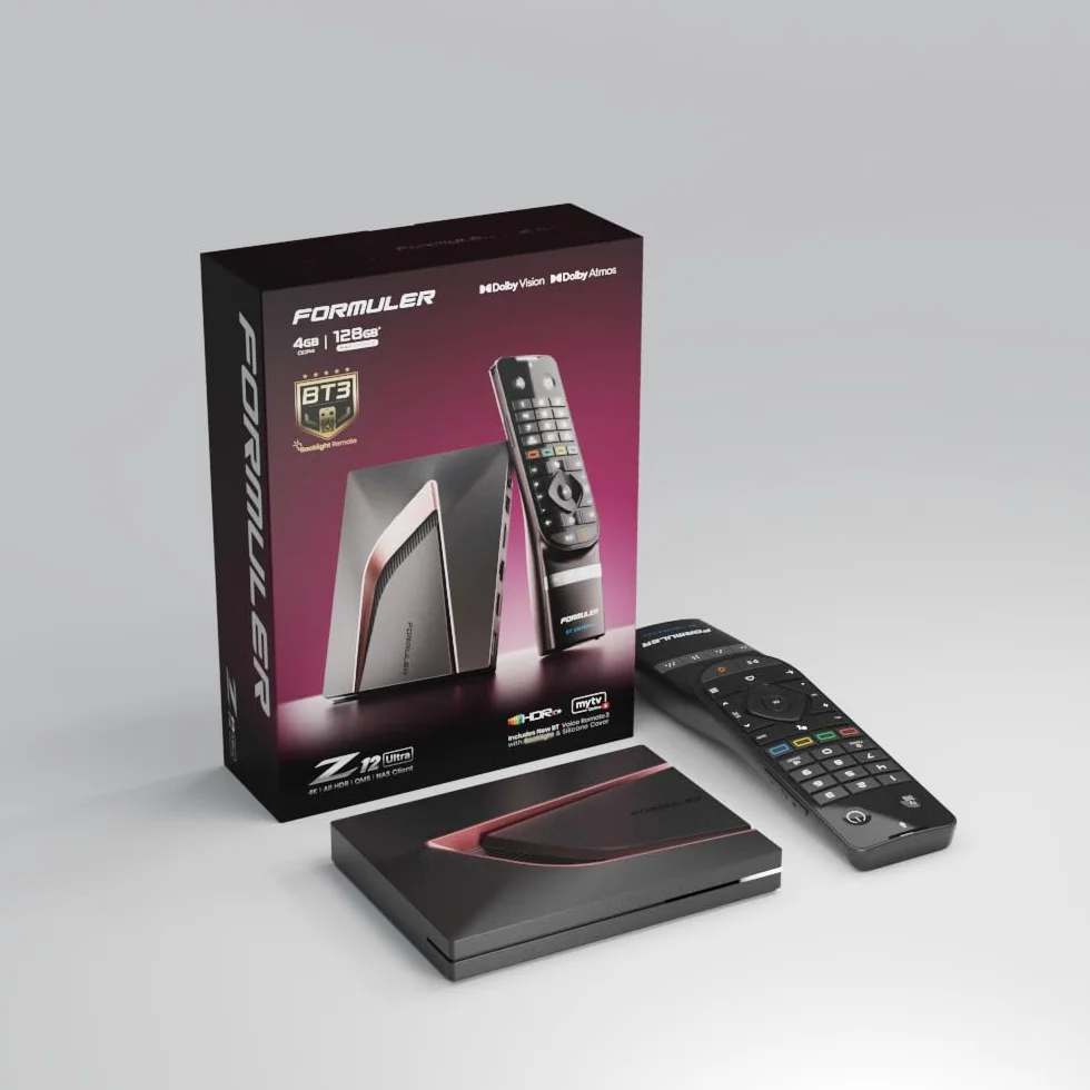 Formuler Z12 Ultra Lecteur multimédia 4K Android 12 Dolby Vision HDR10+ Gigabit LAN WiFi 6E 4 Go RAM 128 Go ROM