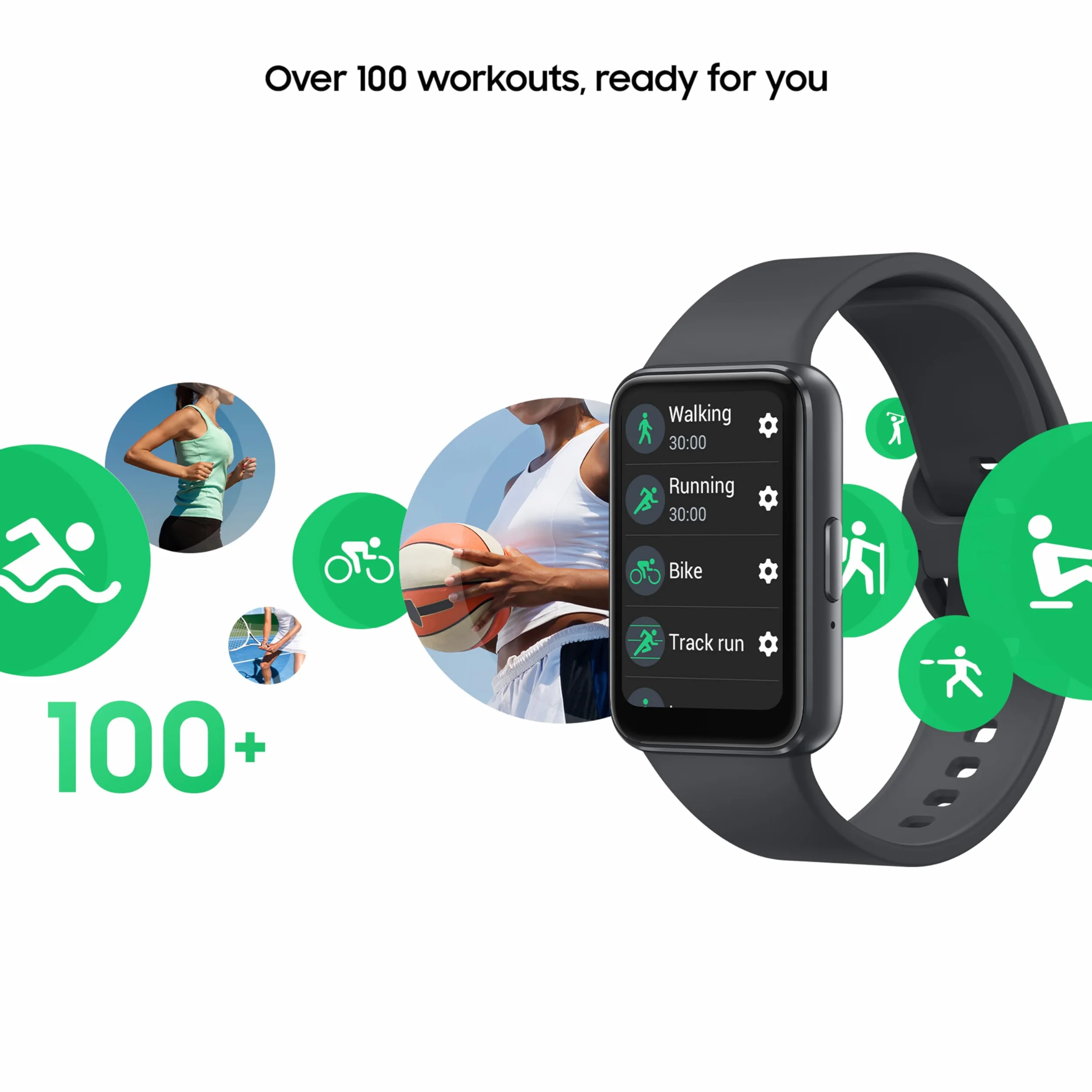 Samsung Galaxy Fit3 Montre connectée AMOLED 40 mm aluminium suivi activité santé batterie 13 jours charge rapide 5 ATM gris
