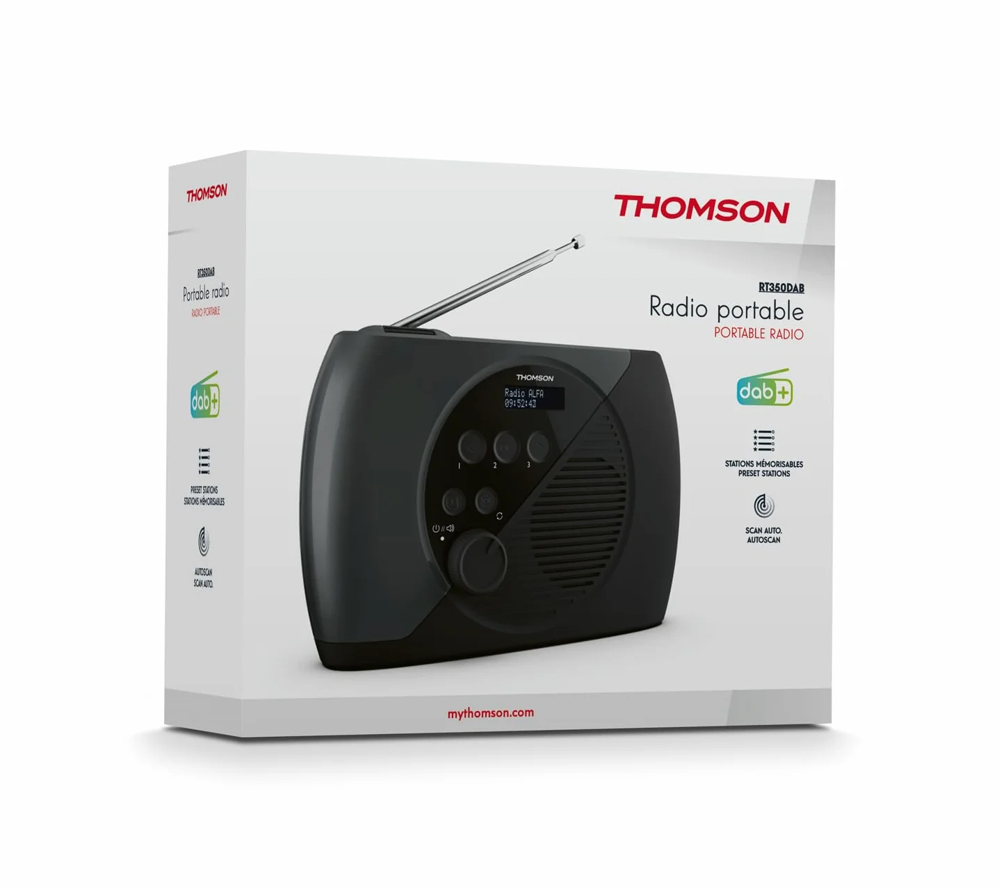 Radio Portable DAB et FM RT350DAB Thomson