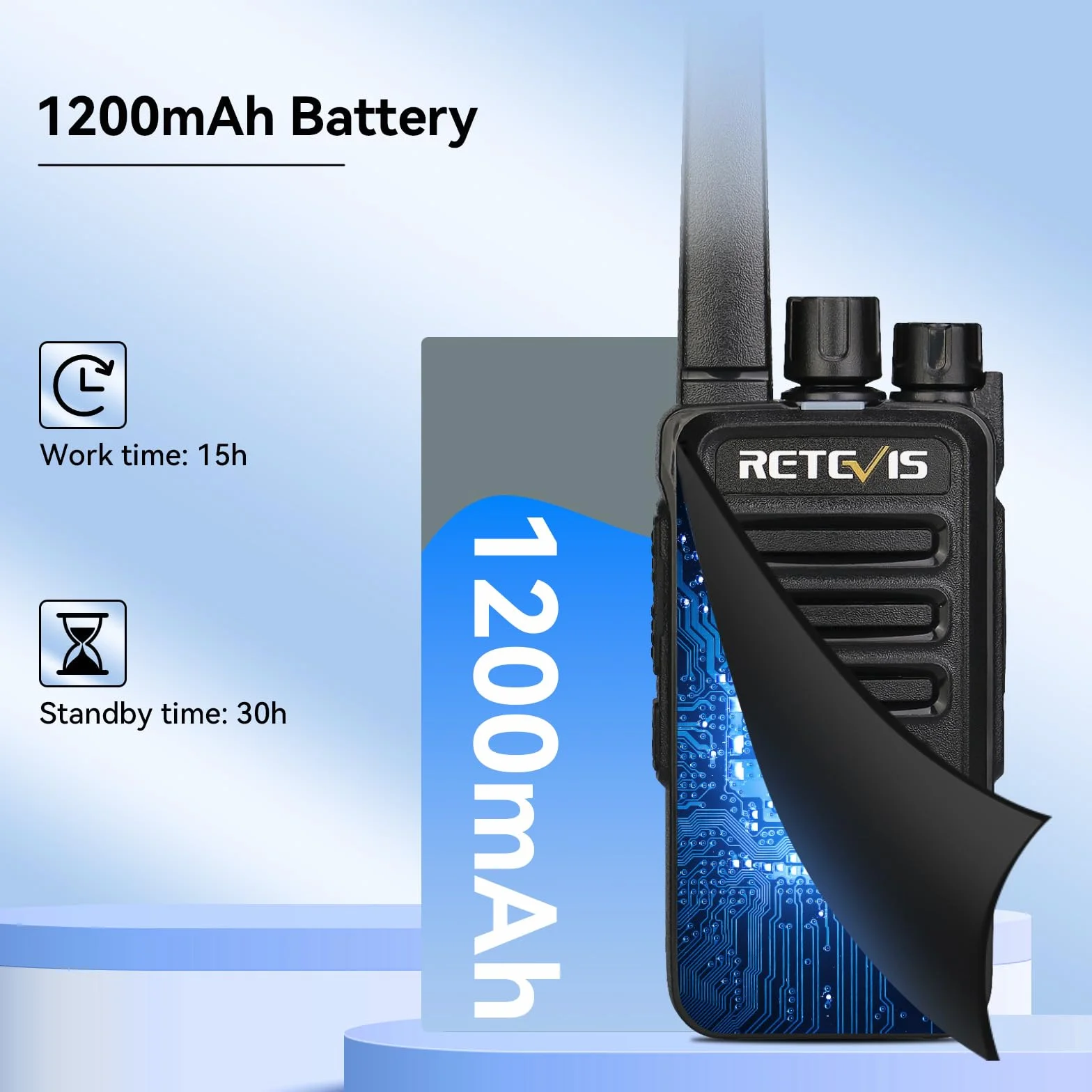 Retevis RT668 Talkie Walkie Professionnel Longue Portée 10 Pièces Noir