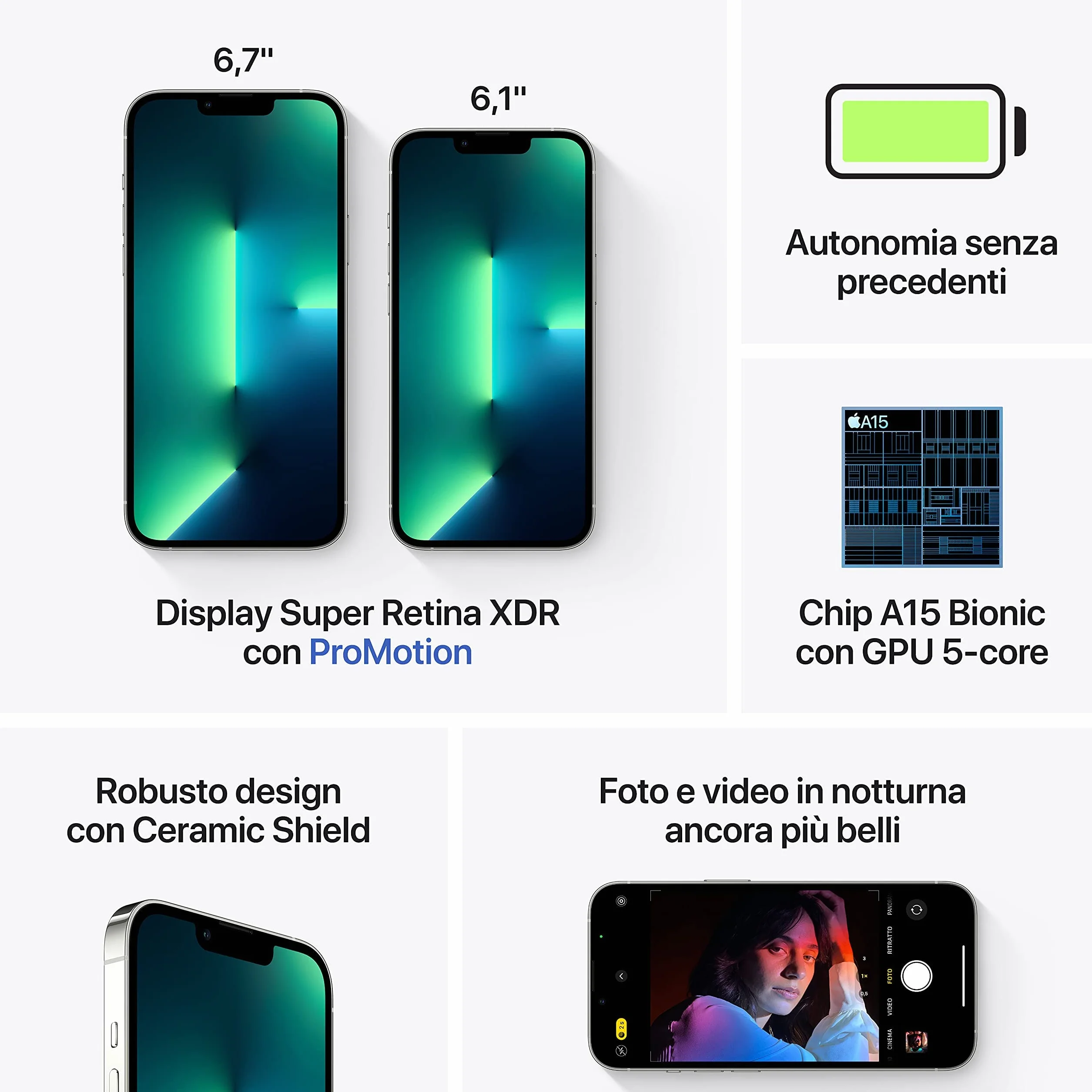Apple iPhone 13 Pro Max 128 Go Argent Reconditionné