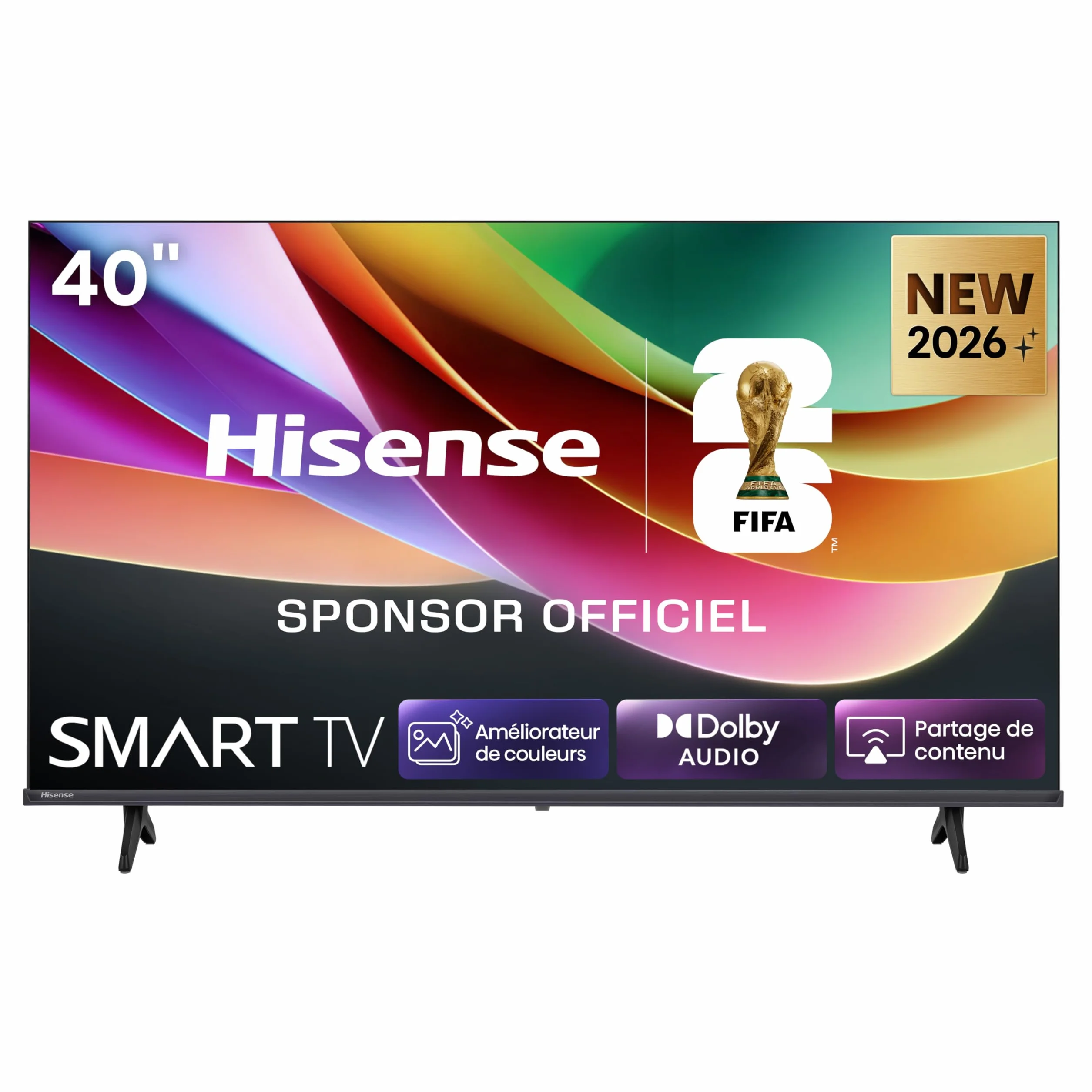 Hisense TV LED 40" (102 cm) Full HD Smart VIDAA Dolby Audio DTS HD WiFi Bluetooth Noir