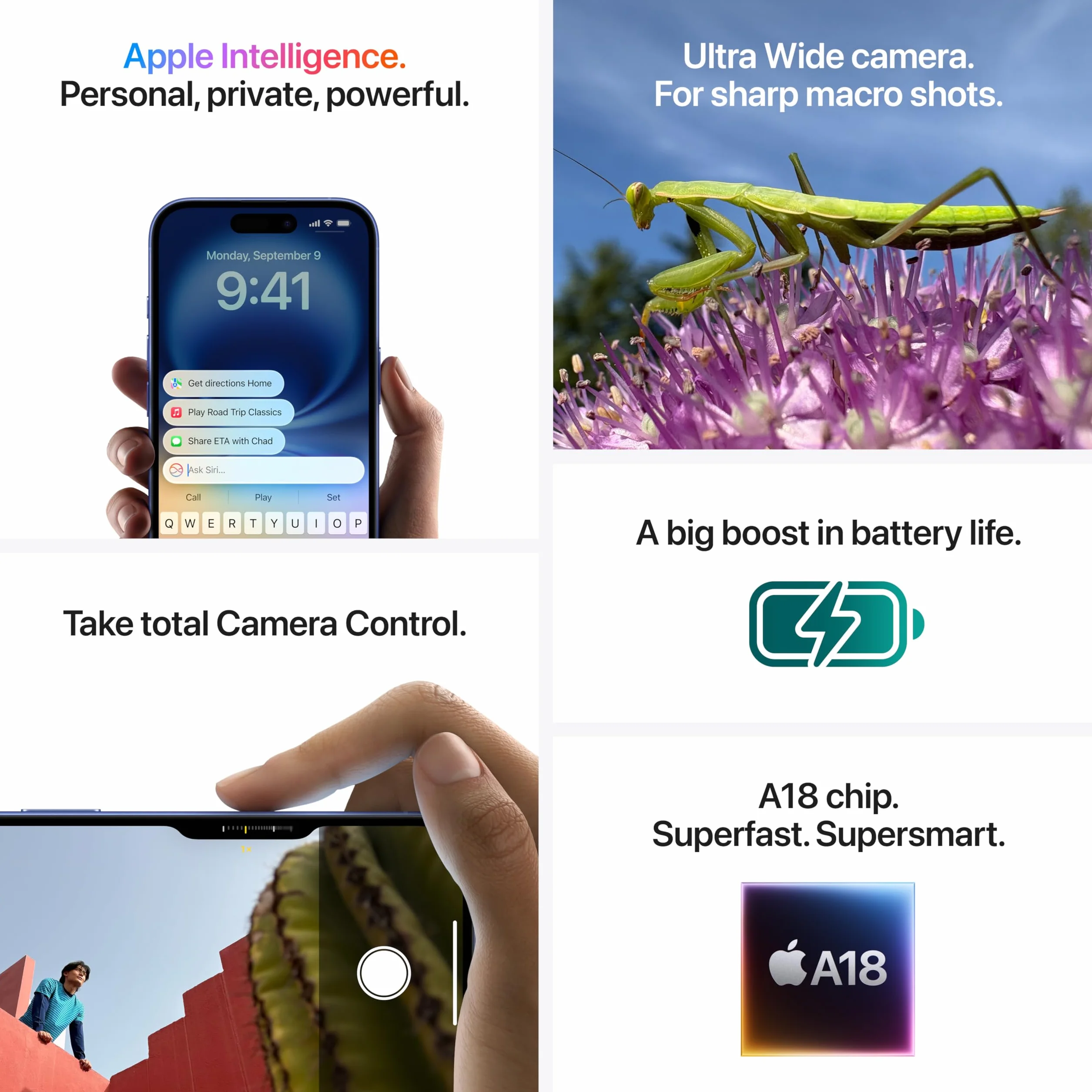 Apple iPhone 16 Plus 128GB Noir Reconditionné
