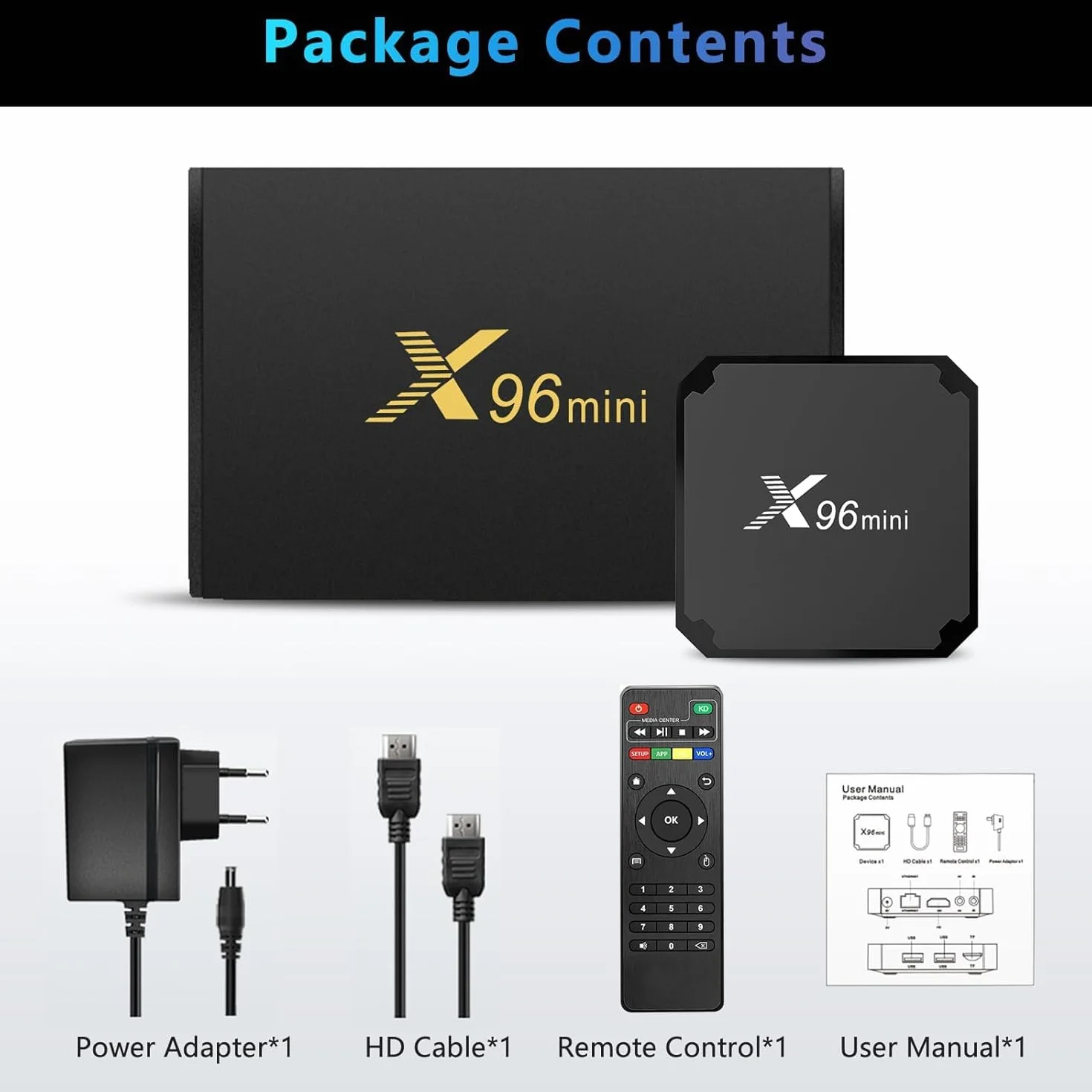 X96 Mini Android TV Box 4K 2GB/16GB Quad Core 64 Bits Android 11