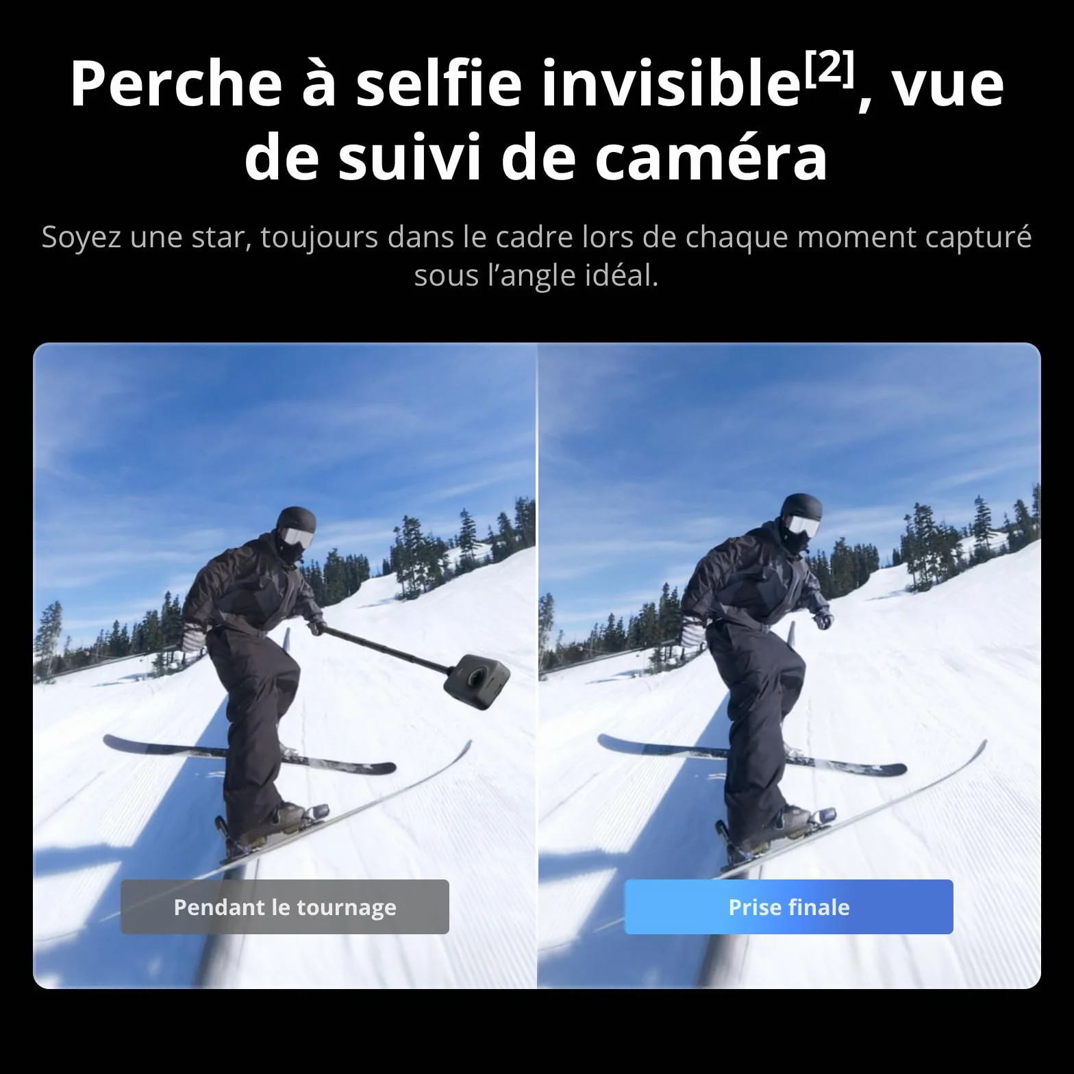 DJI Osmo 360 Bundle Essentiel, Caméra 360° 1 Pouce 8K Native, Perche Selfie Invisible 1,2m, 2 Batteries