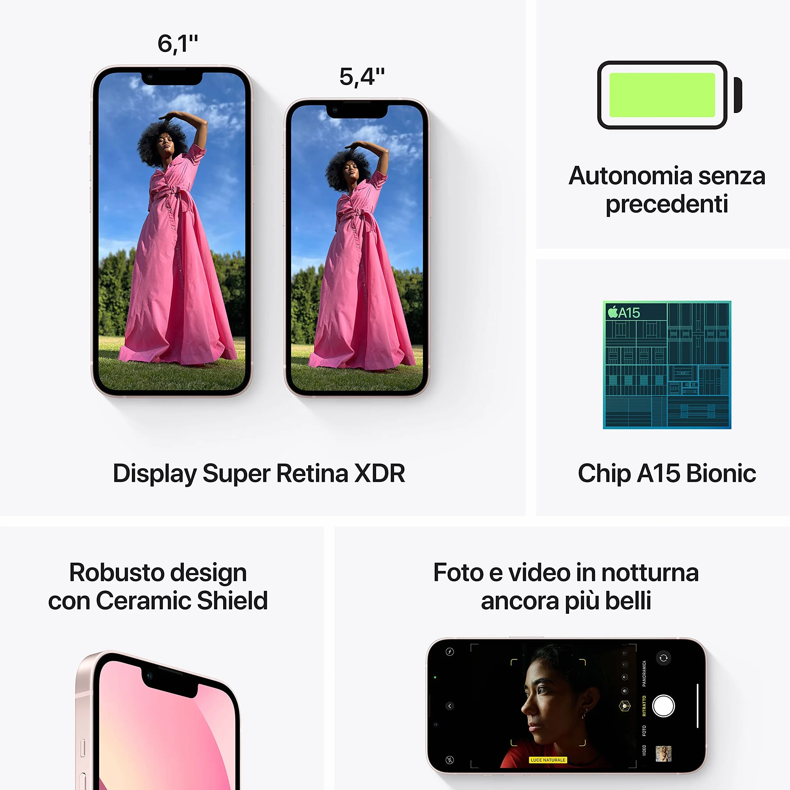 Apple iPhone 13 Mini 128Go Rose Reconditionné