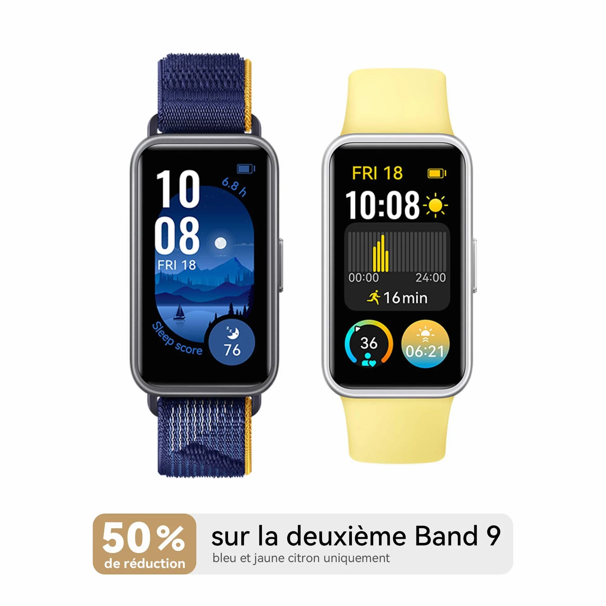 HUAWEI Band 9 Bracelet Connecté iOS Android TruSleep 4.0 Surveillance Sommeil 14 Jours Rose Fluoroélastomère