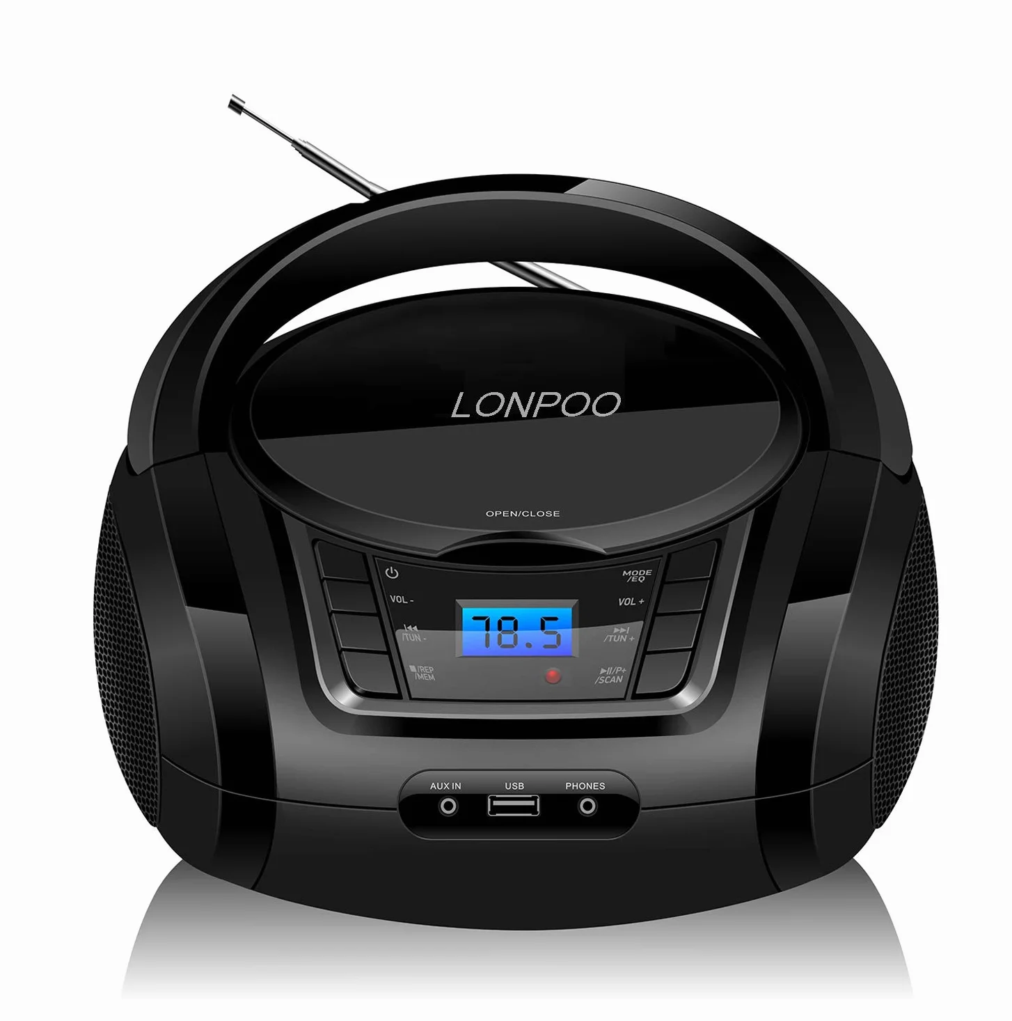 Lecteur CD Bluetooth LP-D03 Radio FM Portable Stéréo MP3 USB AUX