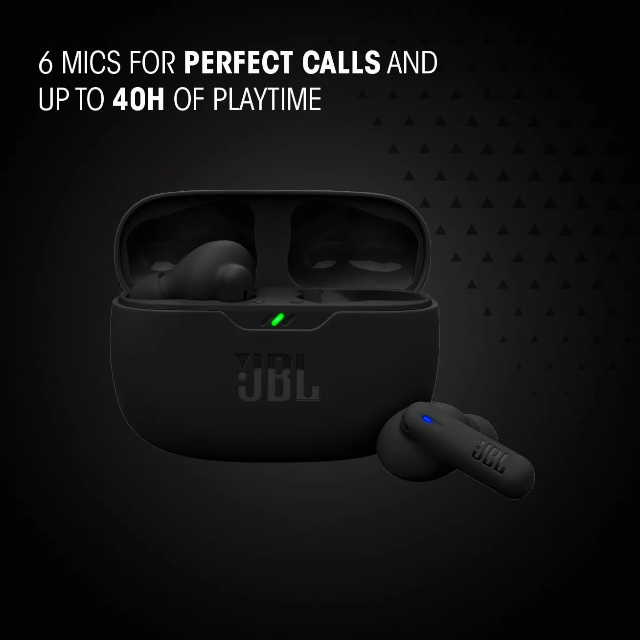 JBL Wave Beam 2 Écouteurs sans Fil Bluetooth réduction de Bruit 40 Heures Autonomie Son JBL Pure Bass Noir