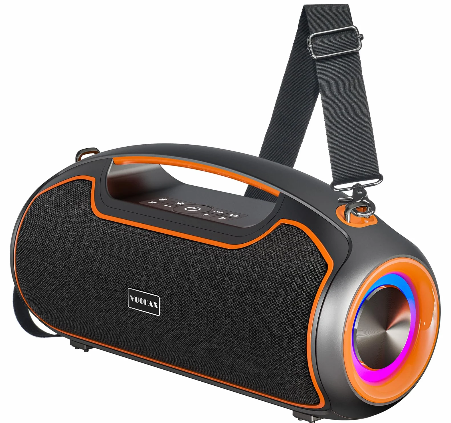 Enceinte Bluetooth Portable 200W crête 2 Subwoofers Basses Renforcées DSP TWS Autonomie 24h IP65 Étanche Extérieur