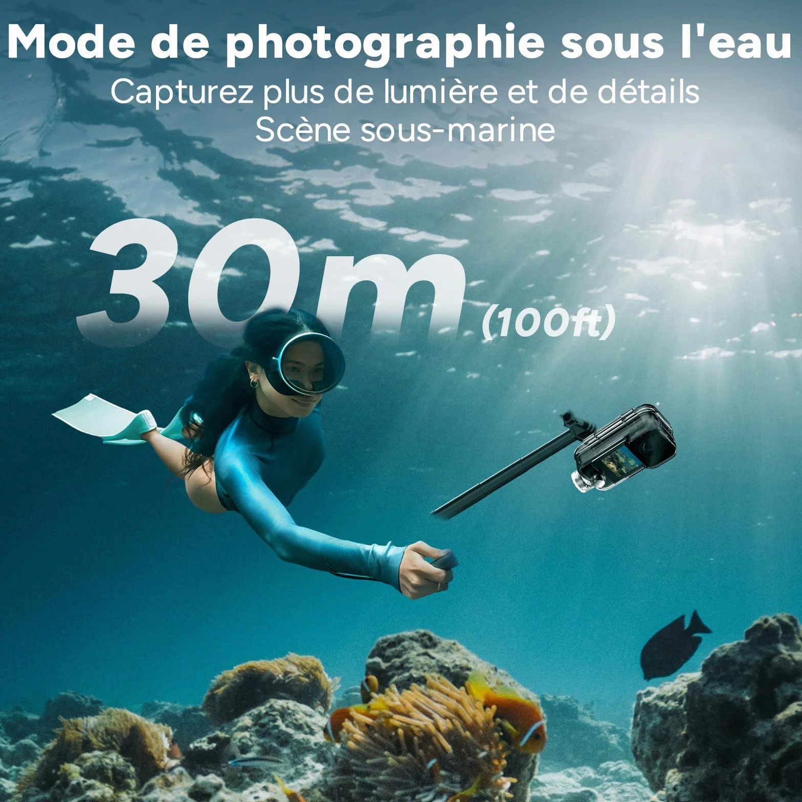 SJCAM C300 Caméra Sport 4K 64G Noir Double Écran Tactile Stabilisation 6 Axes 460 Min Autonomie
