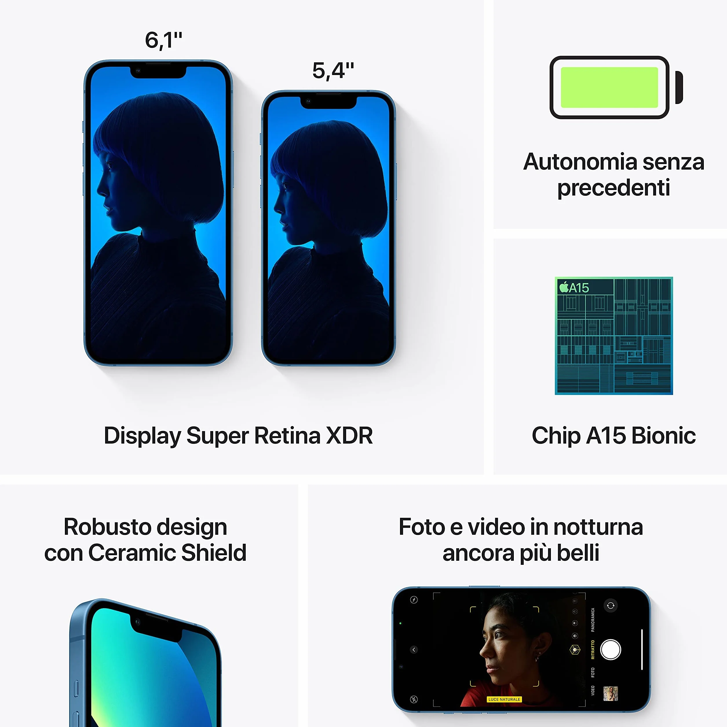 Apple iPhone 13 Mini 128Go Bleu Reconditionné