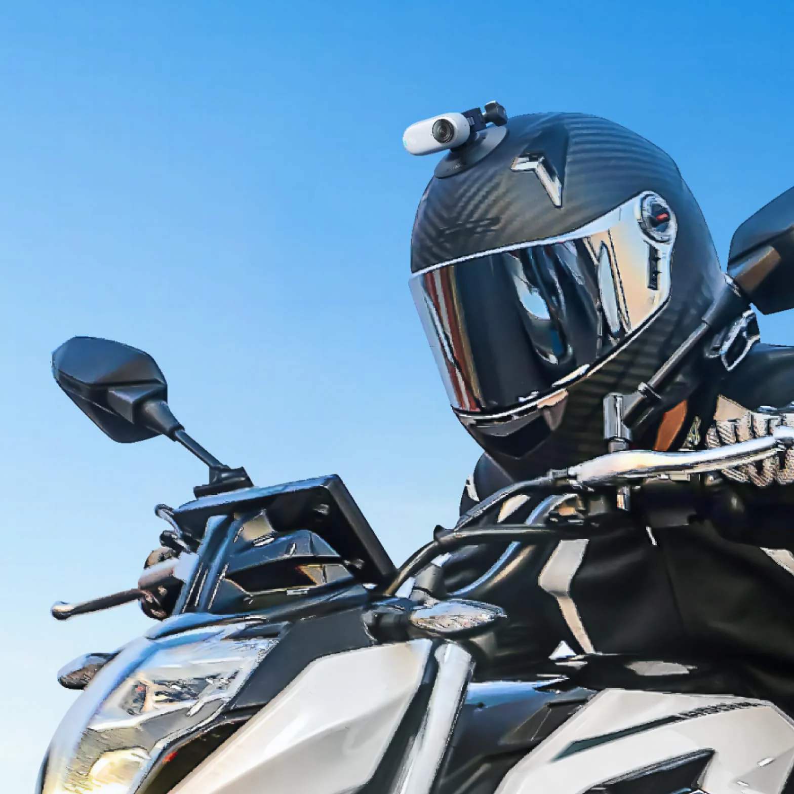 Insta360 Ensemble Moto avec Pince Universelle et Support adhésif Flexible