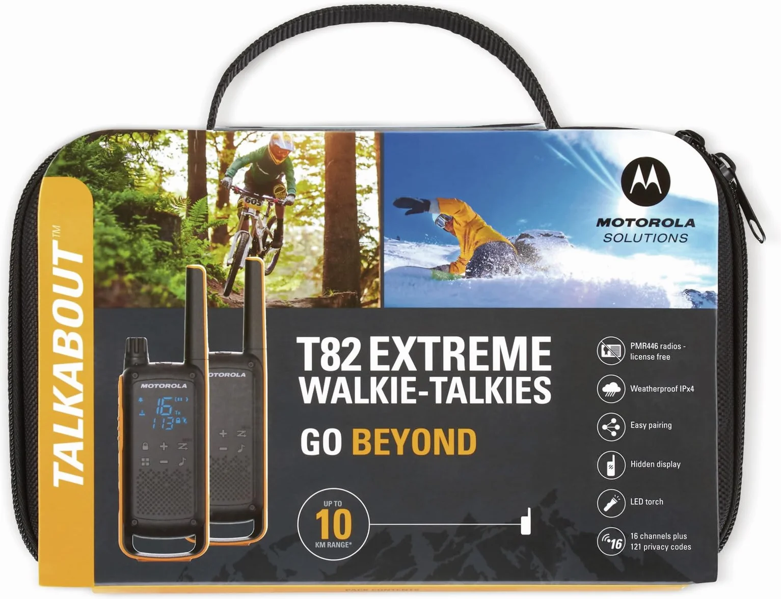 Motorola TLKR T82 Extreme Duo-Radio PMR446 10km 16 kanałów VOX Impermeablny Czarny