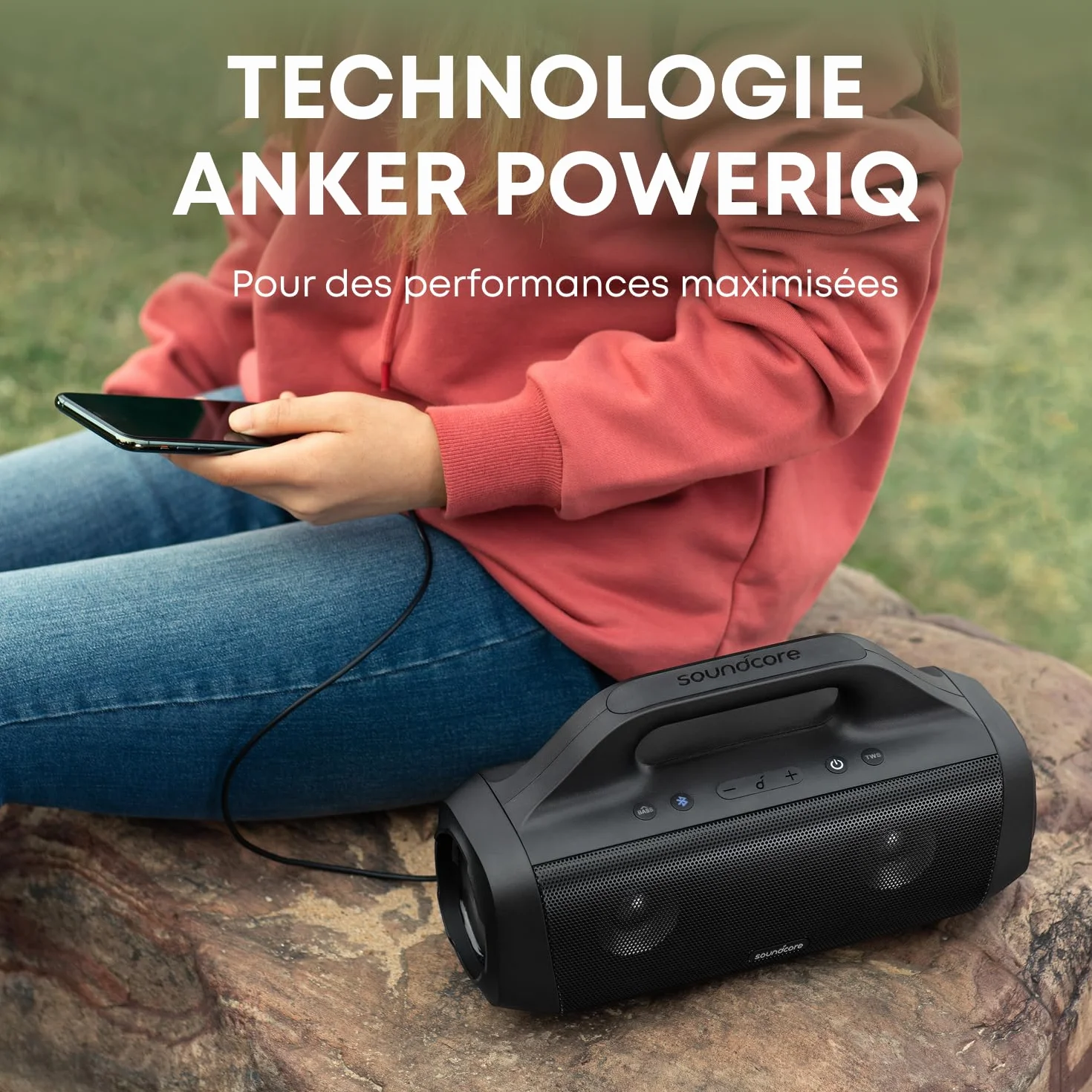Soundcore Motion Boom Enceinte Bluetooth IPX7 24h Portable Camping