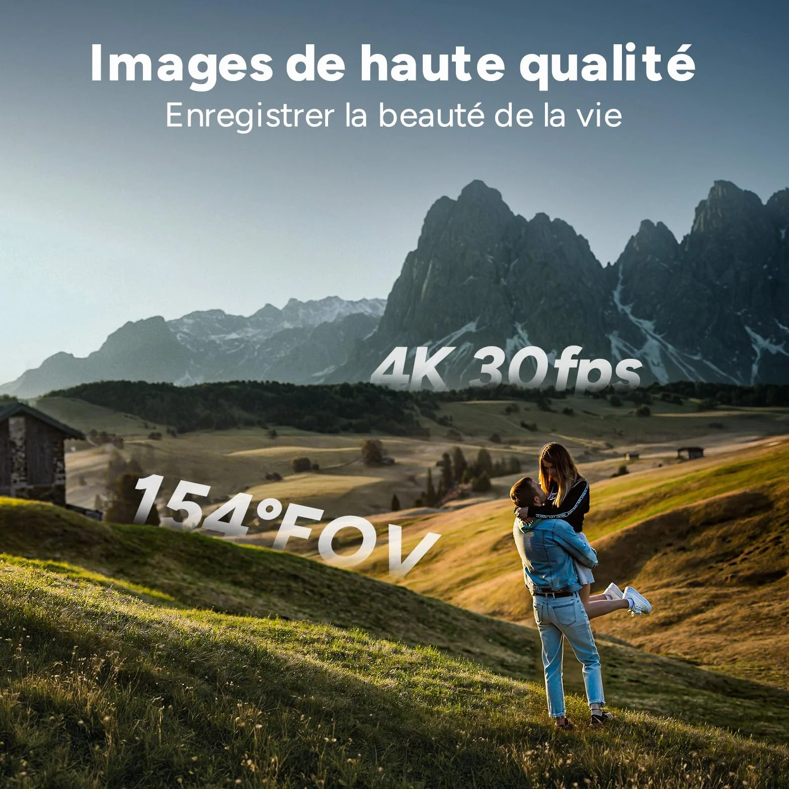 SJCAM C300 Caméra Sport 4K 64G Noir Double Écran Tactile Stabilisation 6 Axes 460 Min Autonomie