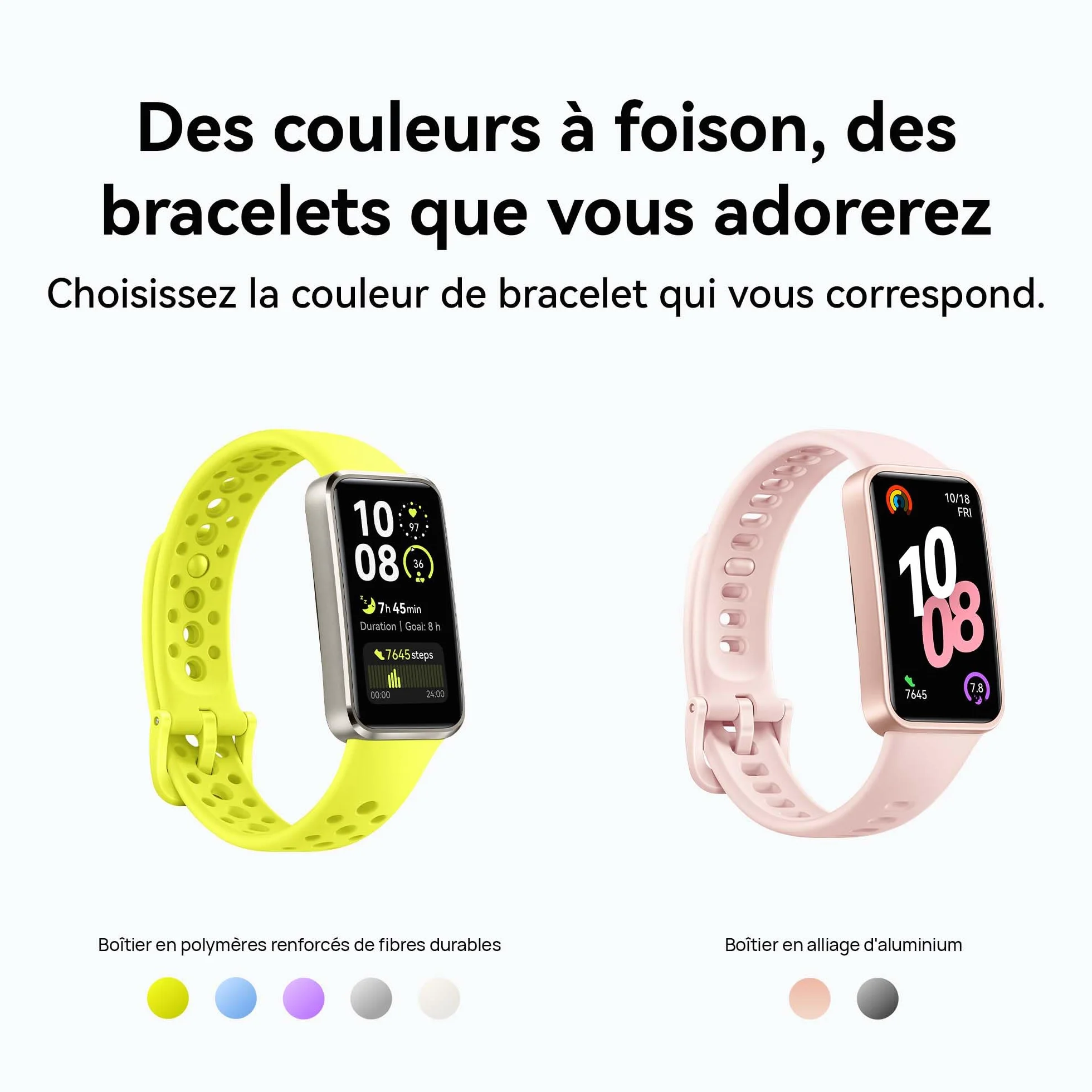 HUAWEI Band 10 Montre Connectée Surveillance Condition Physique IA Analyse Sommeil Professionnel VRC 14 Jours iOS Android Noir