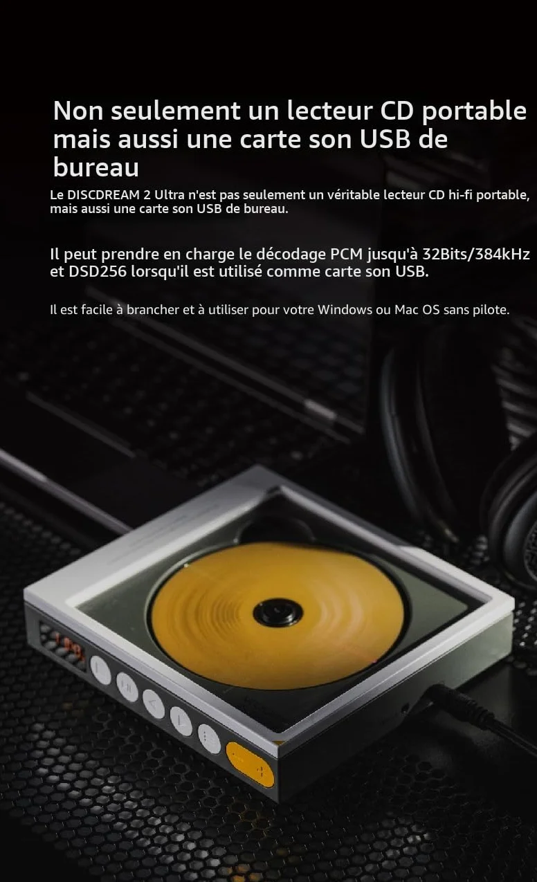 Moondrop DISCDREAM 2 Lecteur CD Portable USB Sortie Optique Numérique