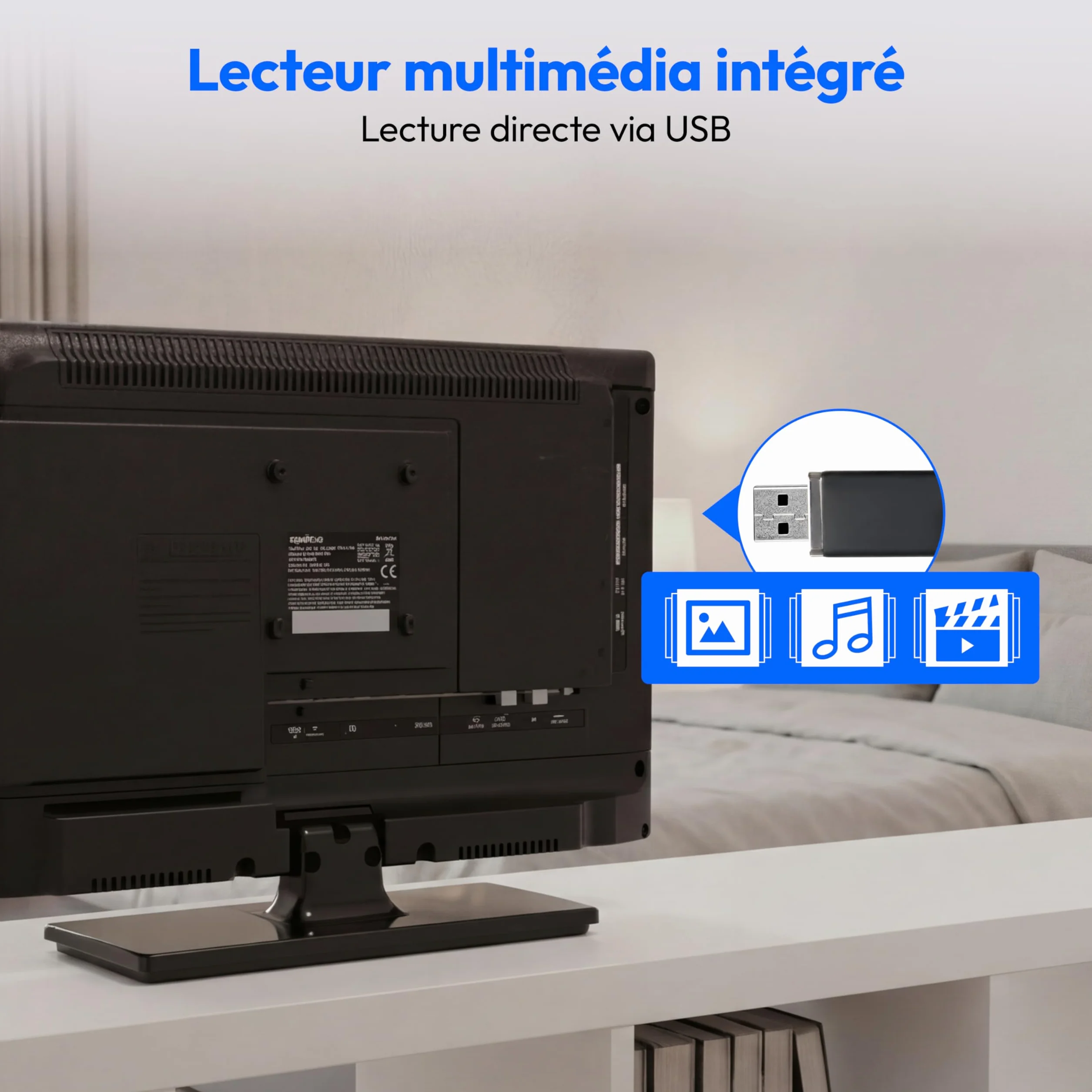MEDION TV 19 Pouces HD (47 cm) Television Triple Tuner HDMI USB MD 819000