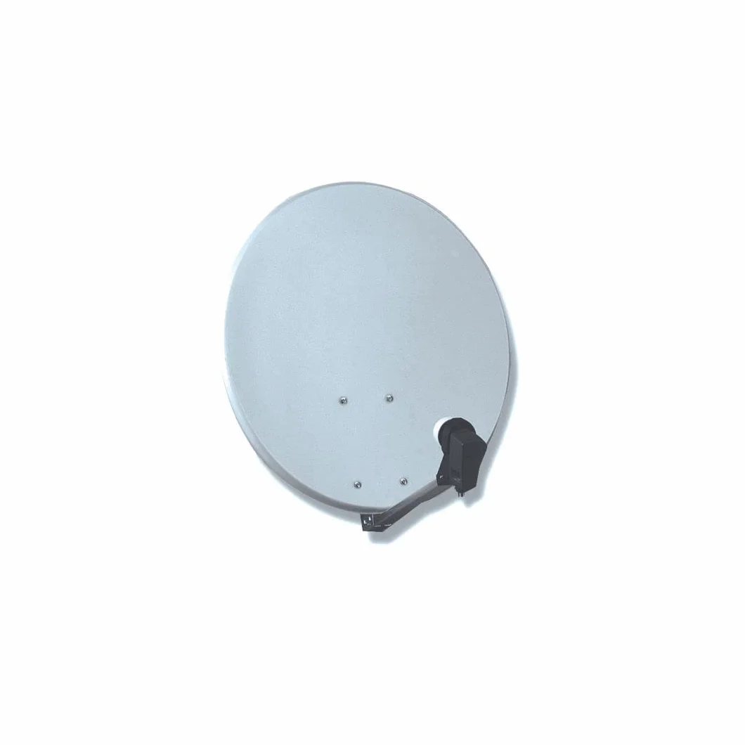 Antenne Parabole Satellite 80 cm Acier LNB Universel Blanche