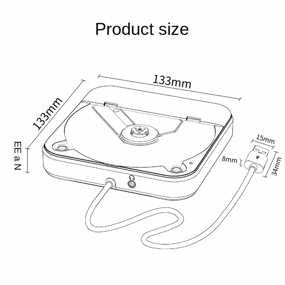 Lecteur CD universel externe pour voiture avec câble AUX USB