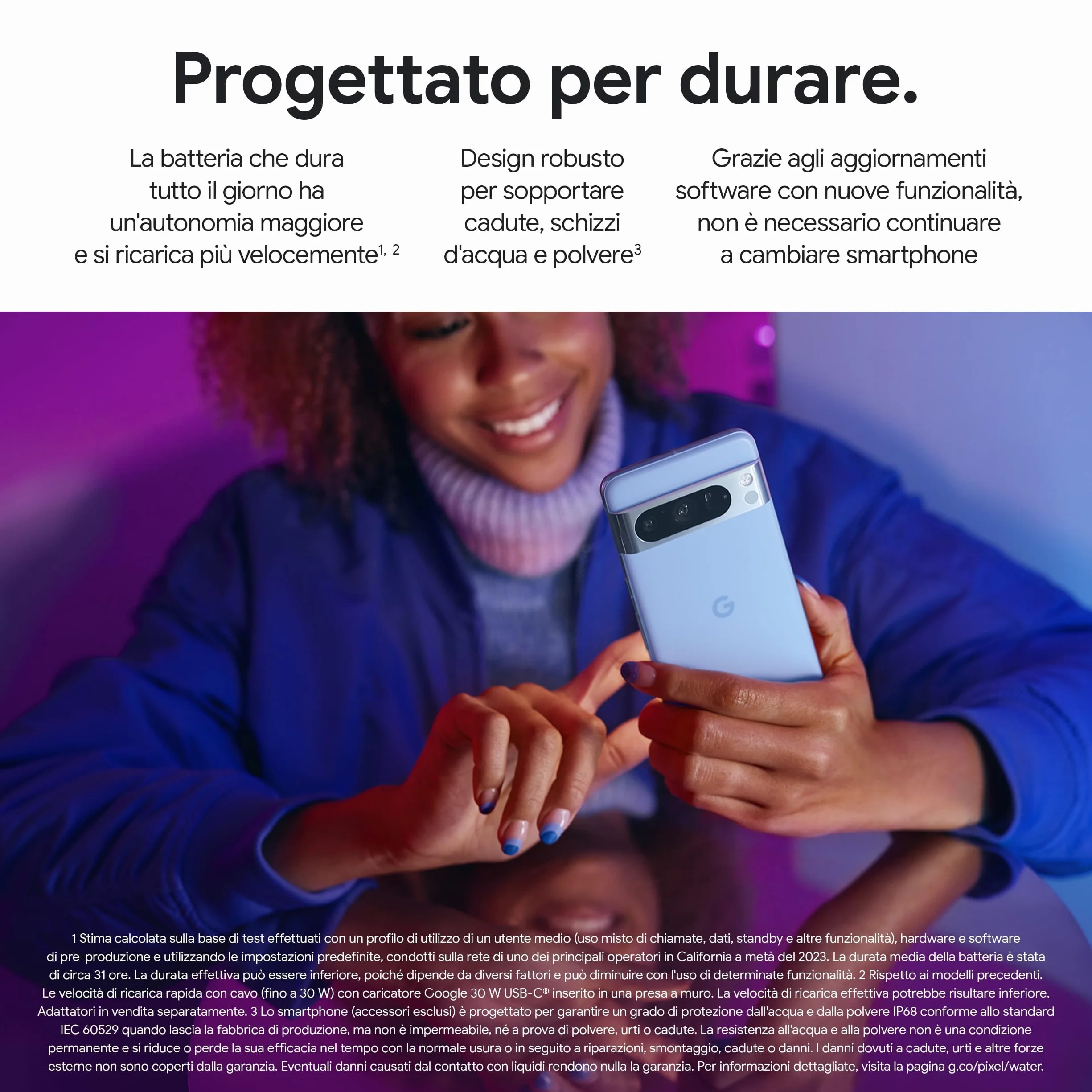 Google Pixel 8 Pro Smartphone Android déverrouillé 256 Go Obsidian Reconditionné