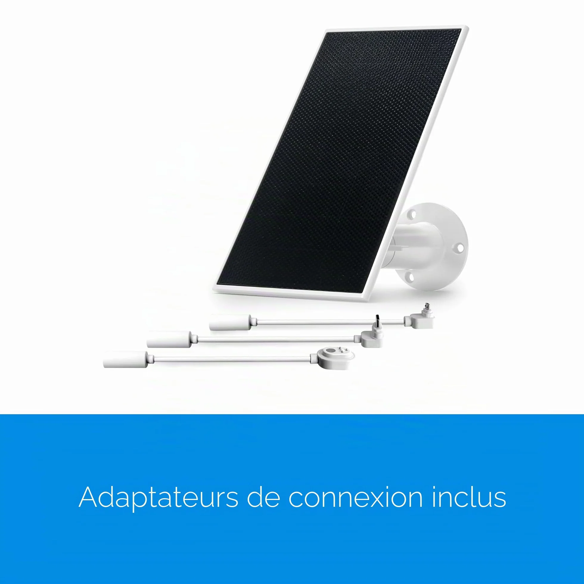 Arlo Chargeur de panneau solaire Accessoire certifié Résistant aux intempéries blanc