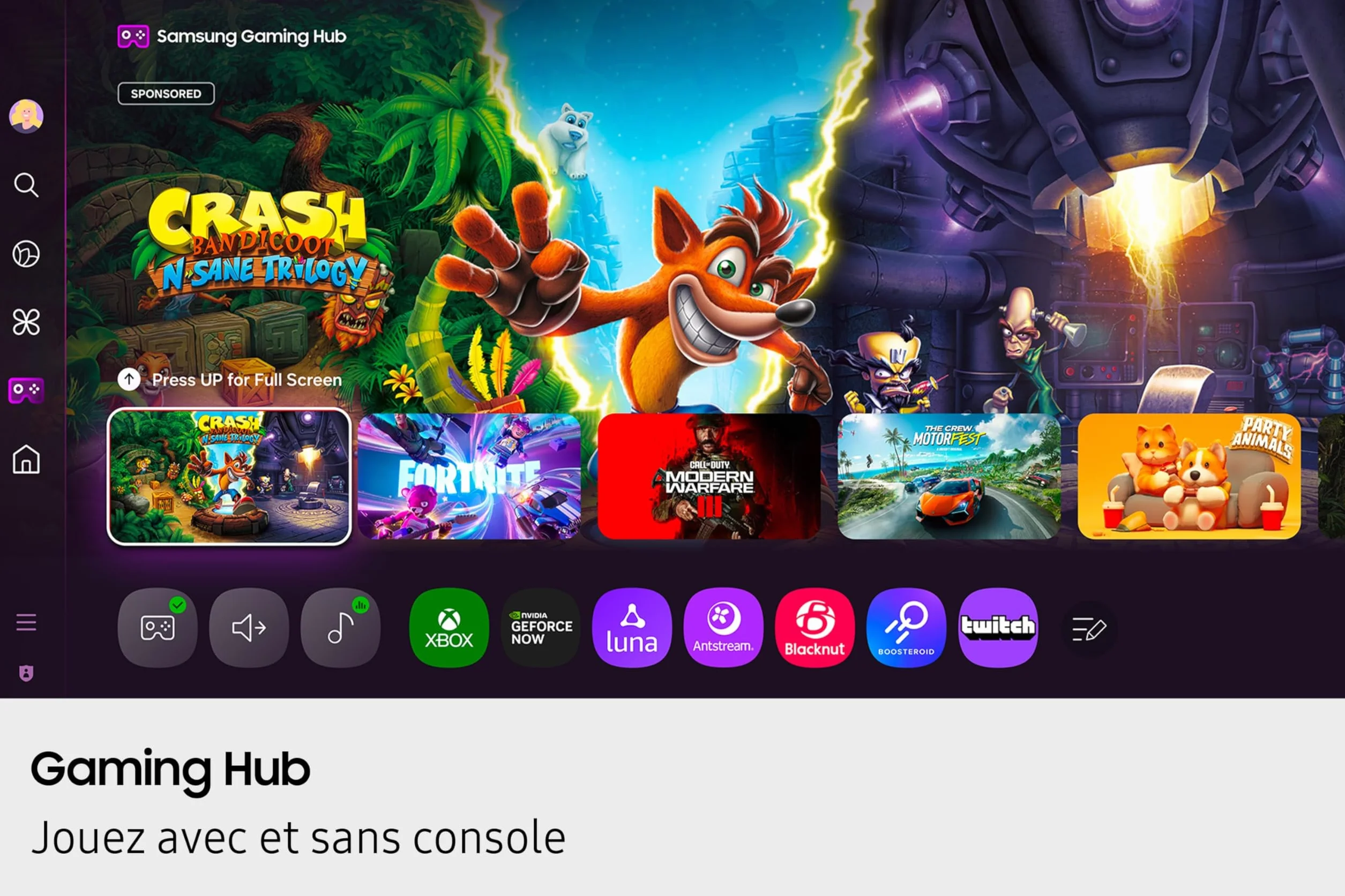 Samsung TV 50 Pouces Crystal UHD 50U8075F 4K Smart TV, Bluetooth, WiFi, HDR