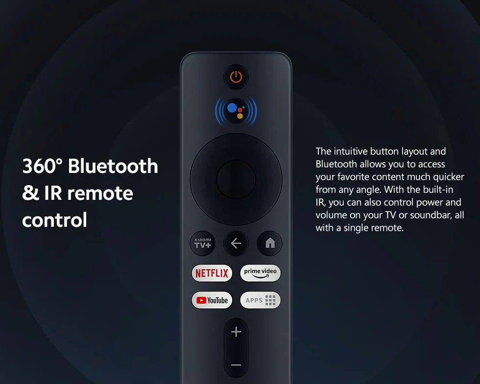 Xiaomi Mi TV Box S 2nd Gen, 4K Ultra HD Streaming, Bluetooth, Wi-Fi, 2GB RAM 8GB ROM, Noir