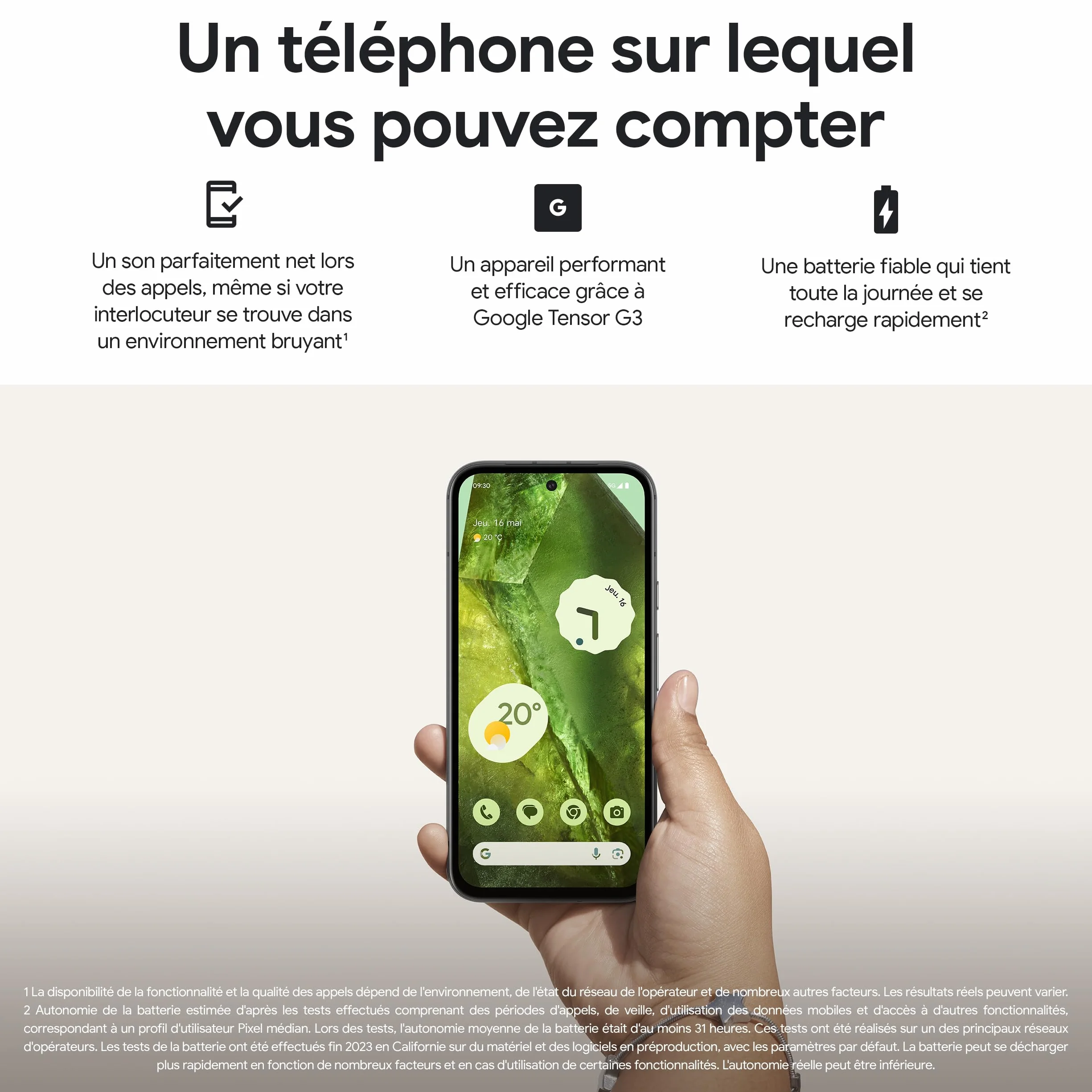 Google Pixel 8a Smartphone Android Déverrouillé Obsidian 128 Go Reconditionné