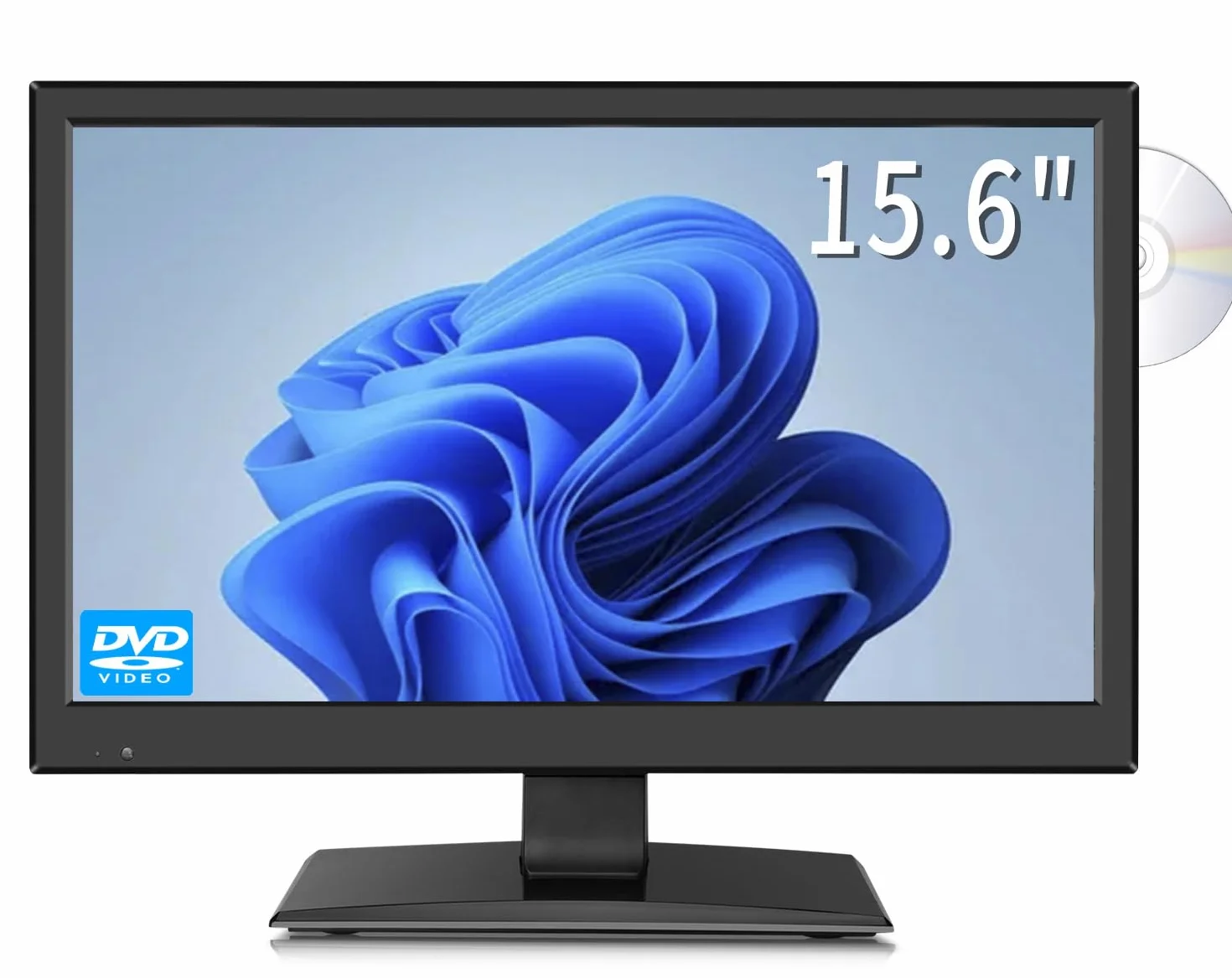 ZOSHING TV 16 Pouces avec Lecteur DVD, Tuner T2 Intégré, HDMI/USB, 12V pour Cuisine Camping-RV