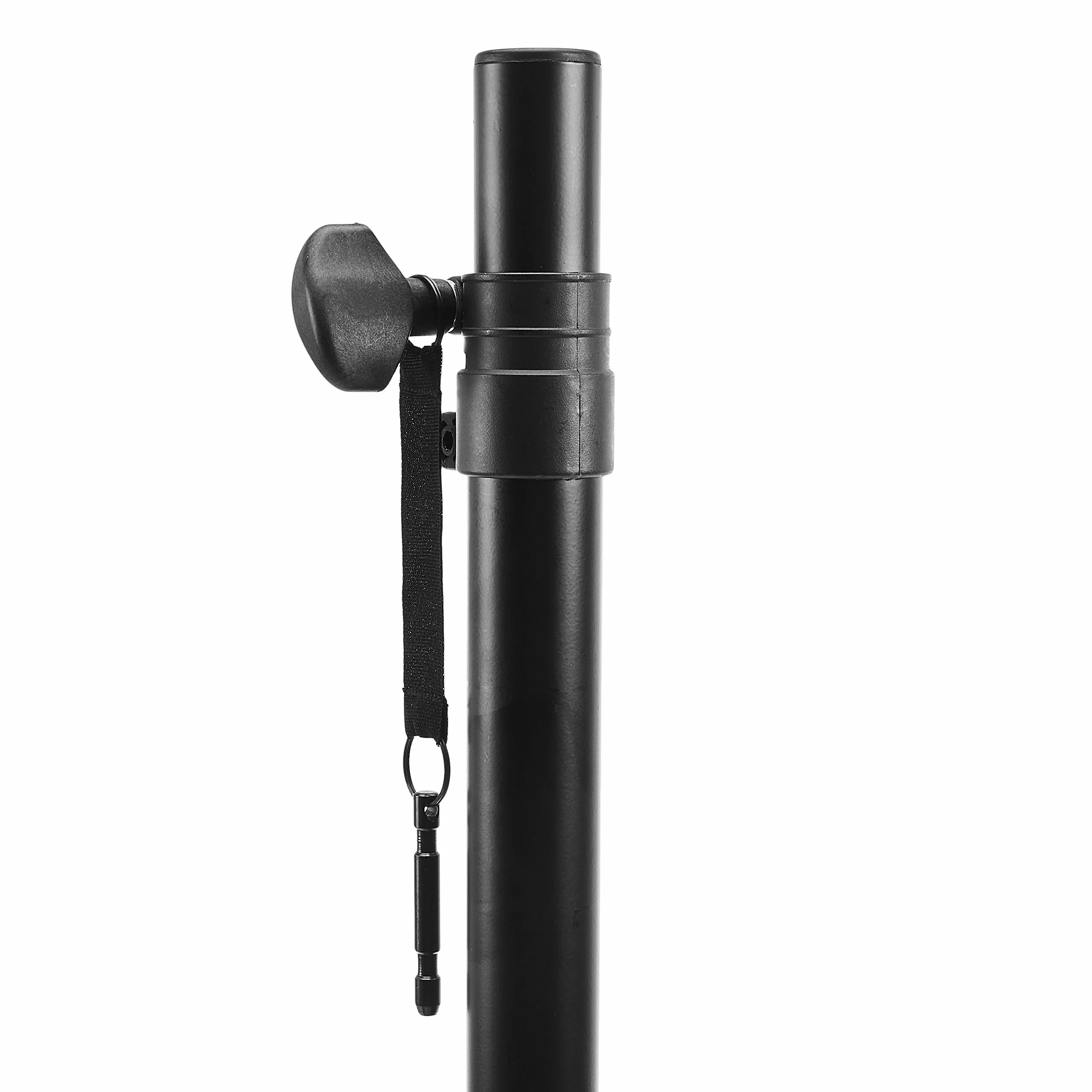 Amazon Basics Support pour haut-parleur réglable 120-200 cm Acier Noir
