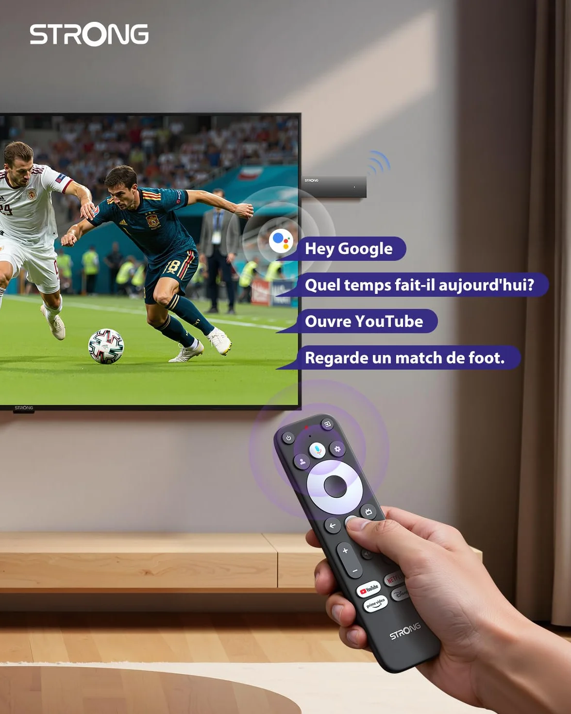 STRONG SRT41 4K UHD Google TV Stick Android 11 WiFi HDR10+ Dolby Audio