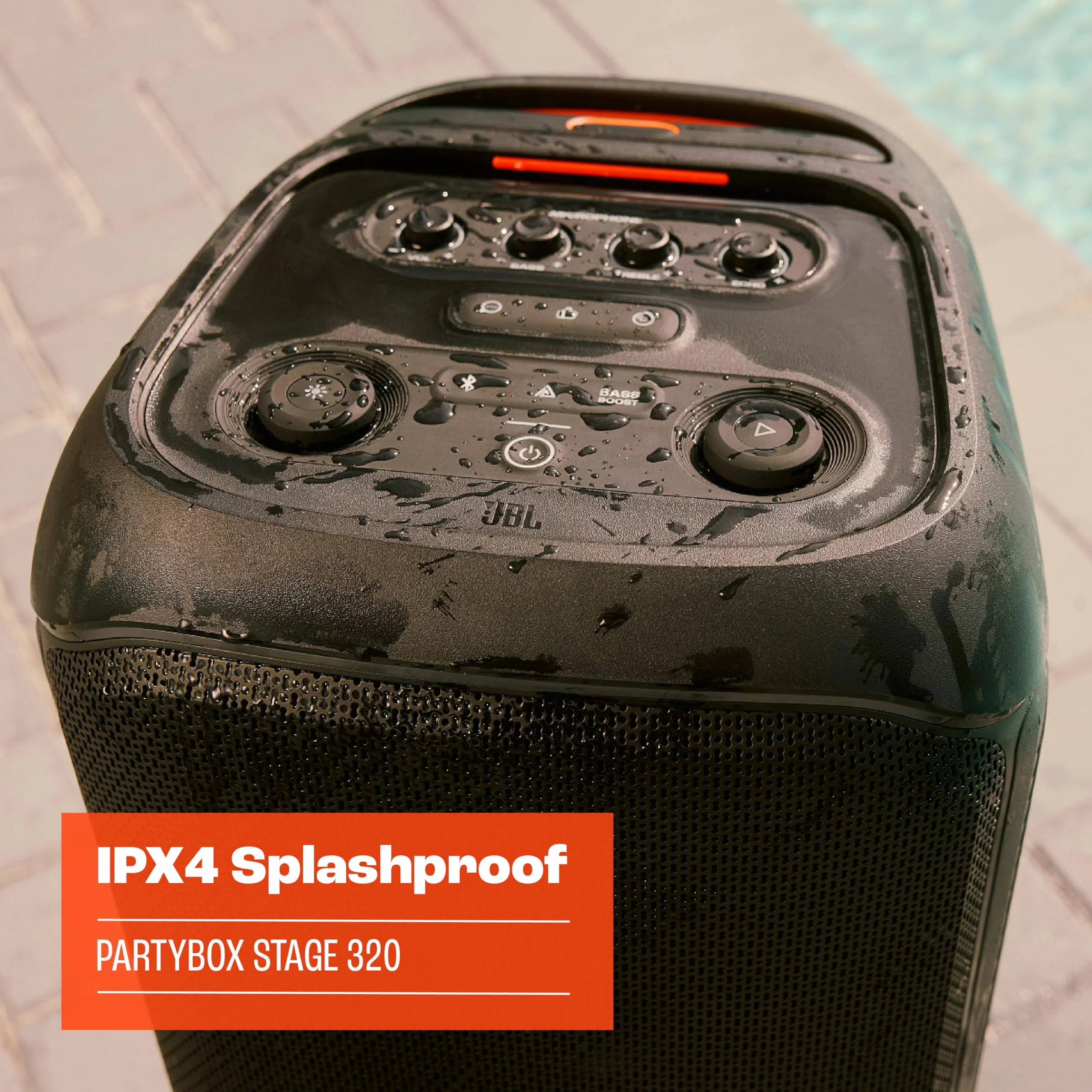 JBL Partybox Stage 320 Enceinte portable IPX4 18h autonomie noir