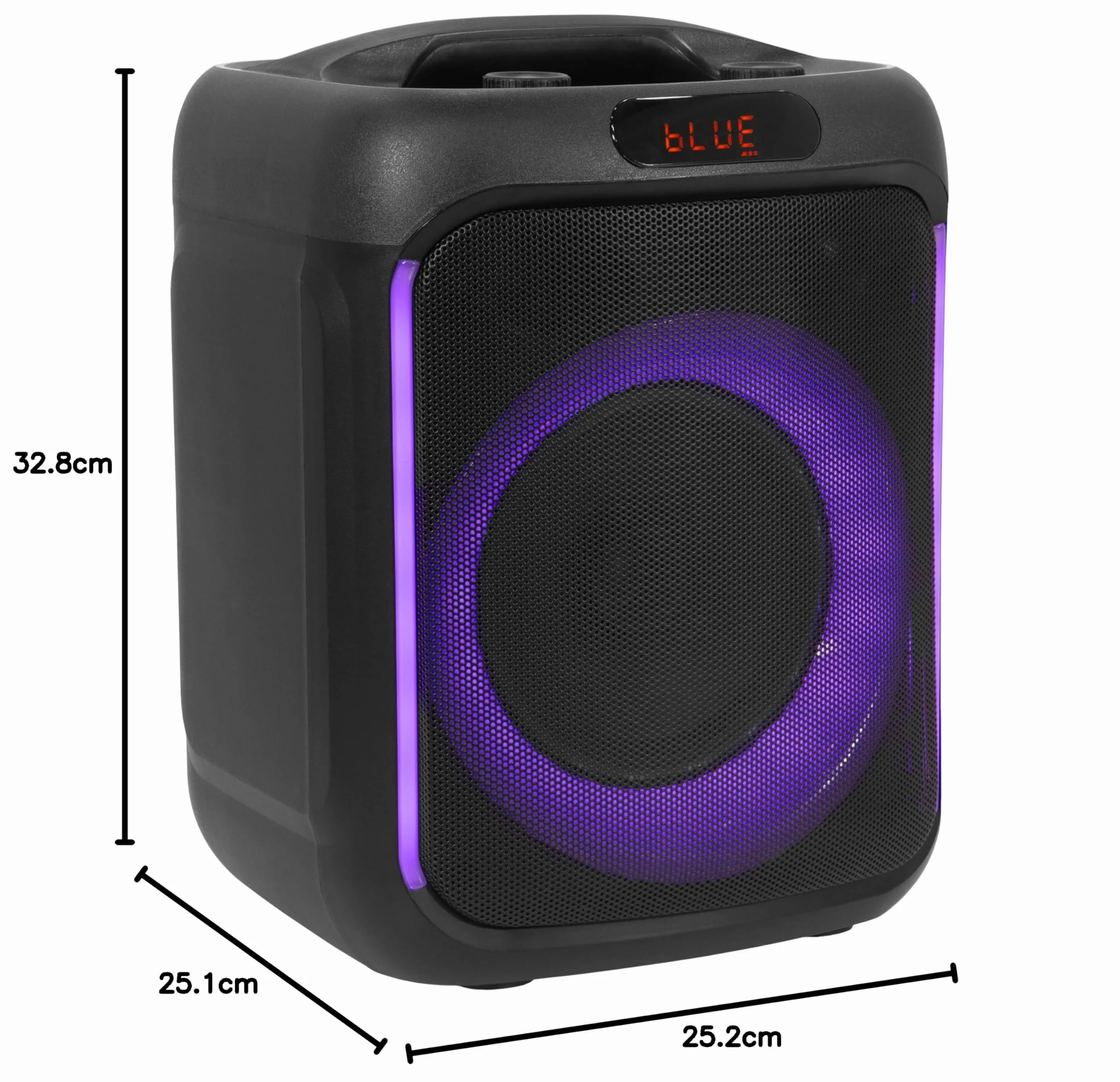 BoomTone DJ Cube 200 Enceinte karaoké Portable 200W Bluetooth 5.0 LED USB/SD Batterie Lithium USB-C