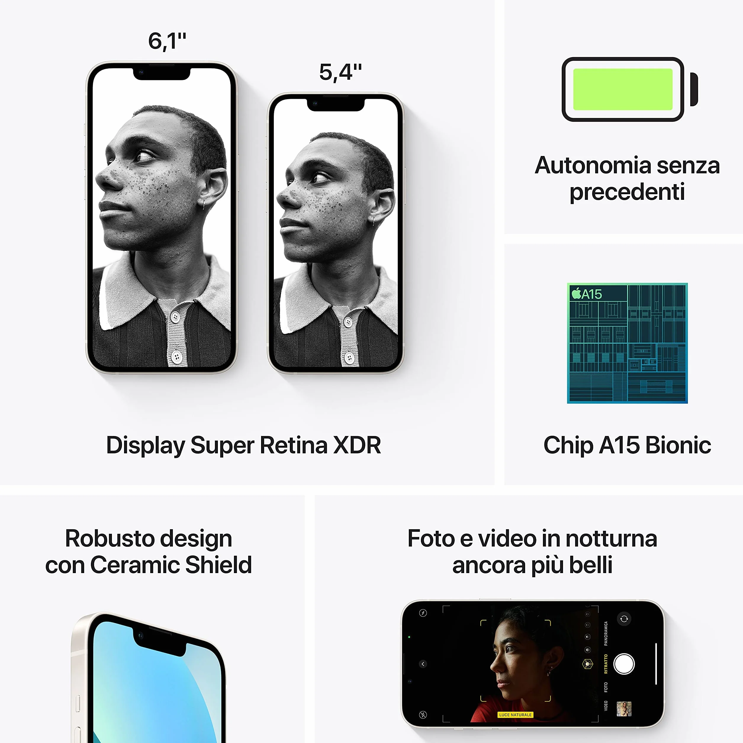 Apple iPhone 13 Mini 128GB Lumière Stellaire Reconditionné