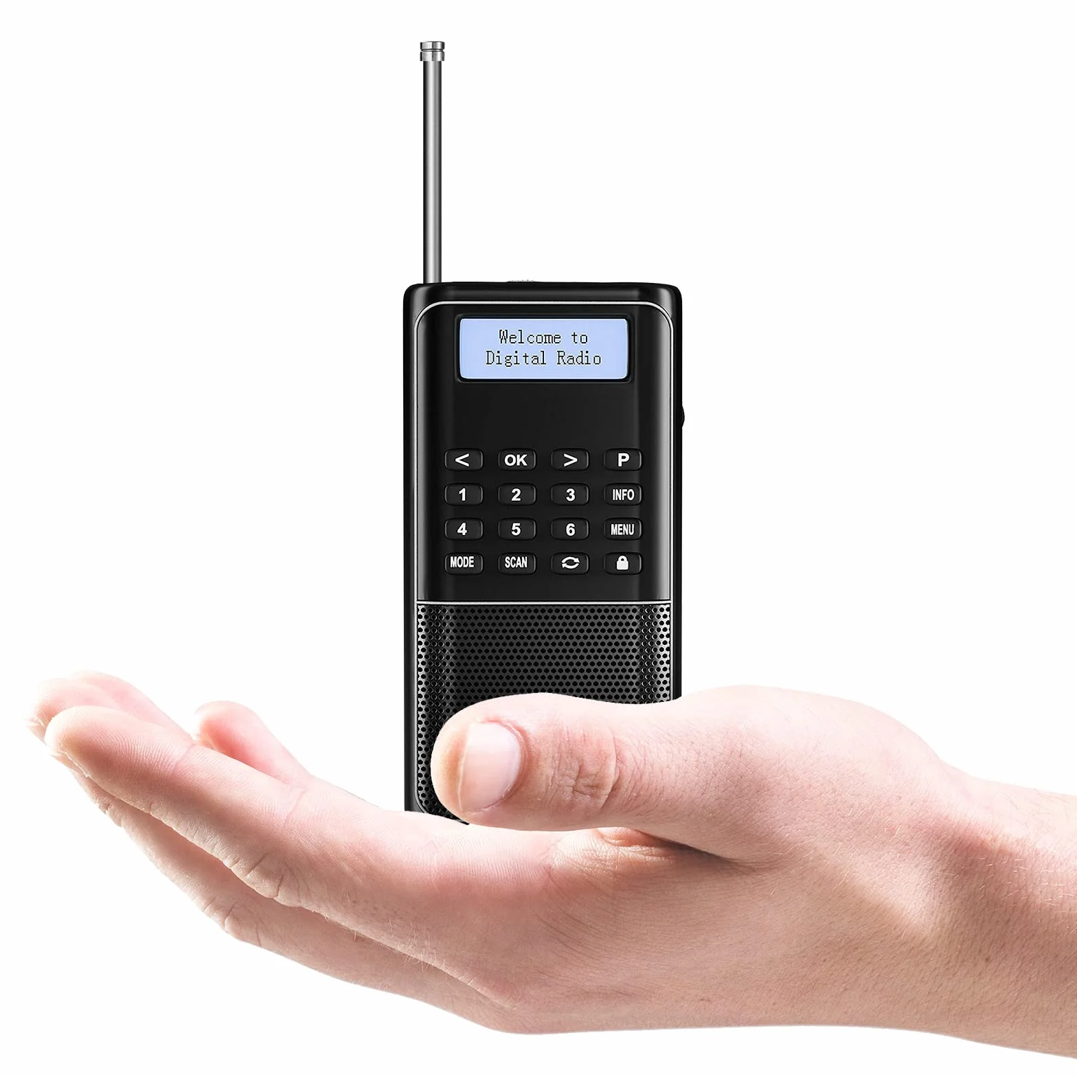 Raddy RD23 Radio Numérique Portable DAB/DAB+ Bluetooth 110 Stations Préréglées FM Rechargeable USB-C Noir