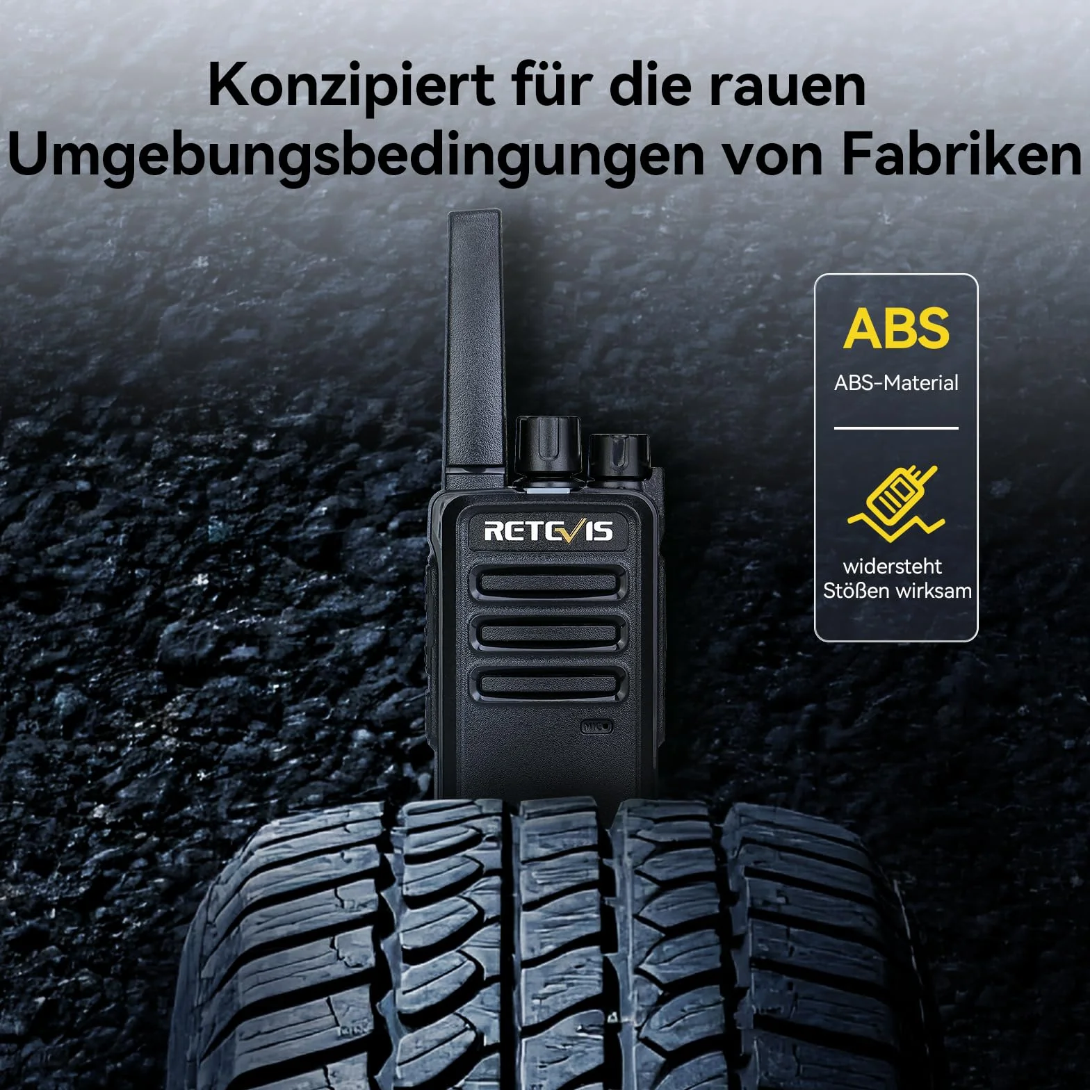 Retevis RT668 Talkie Walkie 1200 mAh VOX 6 Pièces Noir