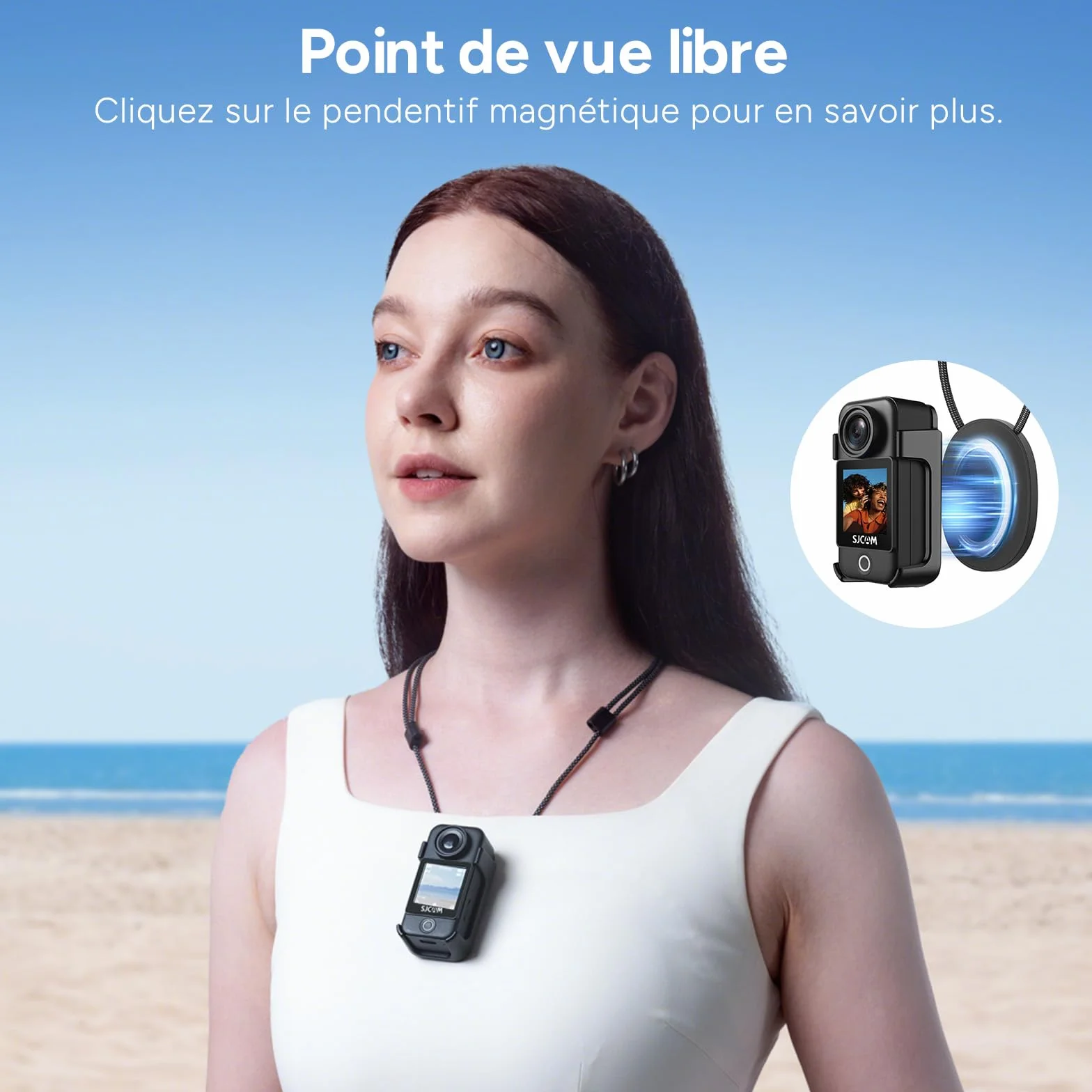 SJCAM C300 Caméra Sport 4K 64G Noir Double Écran Tactile Stabilisation 6 Axes 460 Min Autonomie
