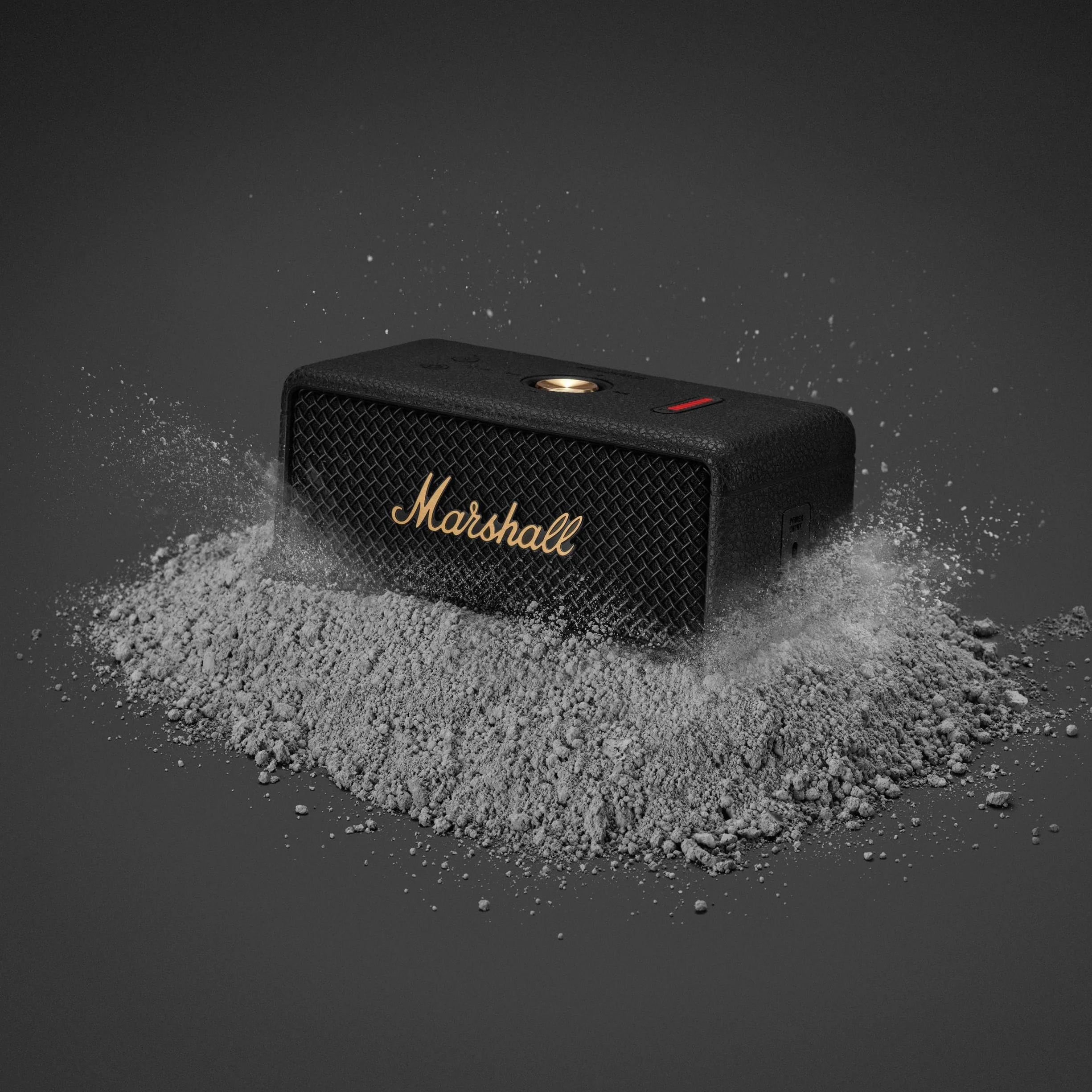 Marshall Emberton III Enceinte Bluetooth Portable, IP67, 32h Autonomie, Charge Rapide, Noir et Laiton