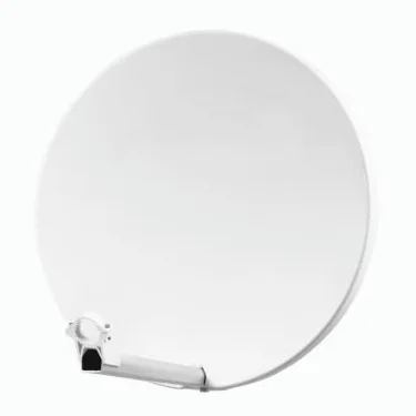 Parabole Satellite Fibre Composite Blanche 60cm Brides INOX LNB Twin HD 4K