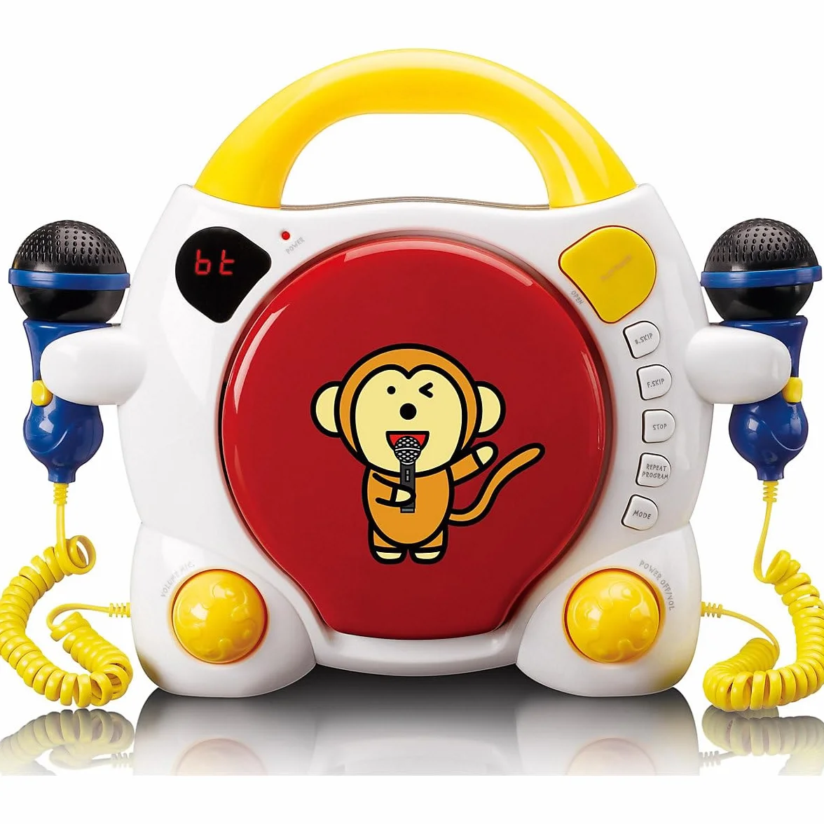 Lenco KCD-011 Lecteur CD Sing Along pour Enfants Bluetooth 5.0 Antishock avec 2 Microphones Karaoké