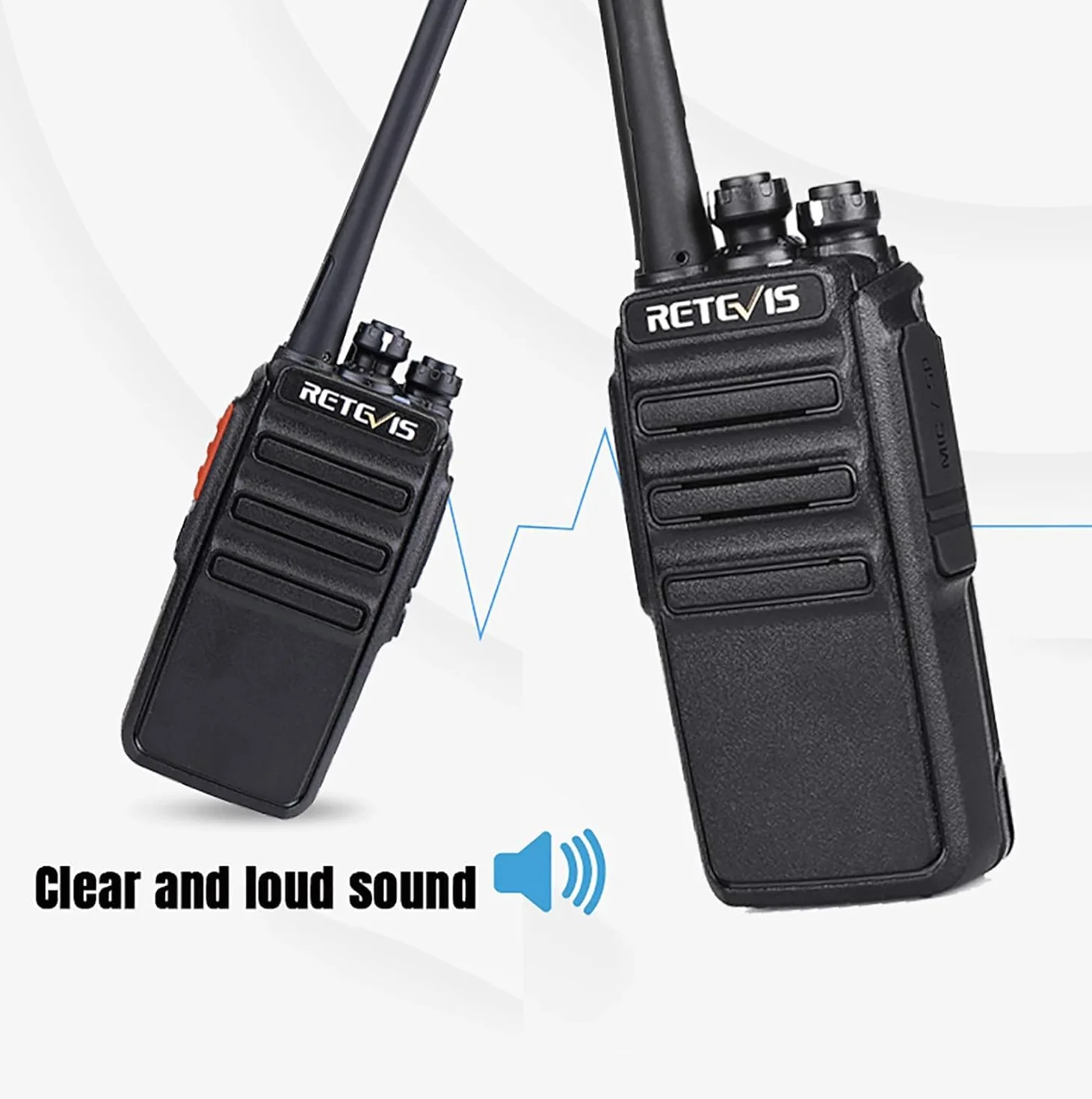 Retevis RT24 Plus Talkie Walkie Professionnel PMR446 16 Canaux CTCSS/DCS Longue Portée Noir 4 Pcs