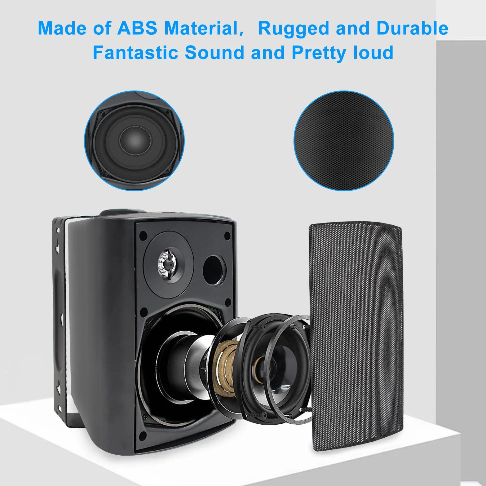 Herdio 501X2 Enceinte 5,25 Pouces Haut-Parleur Passif Extérieur Étanche 600W Noir