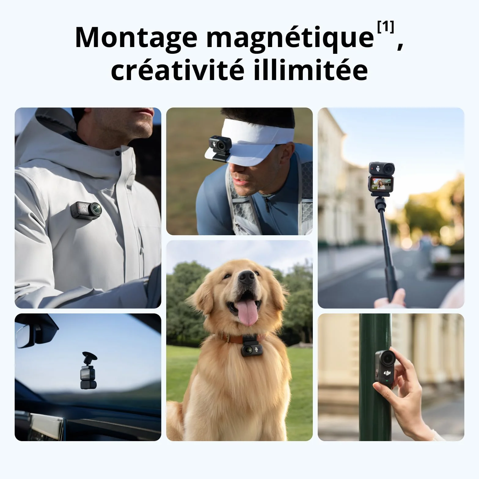 DJI Osmo Nano Bundle Standard 64 Go Caméra Vlog 4K/60 IPS Capteur 1/1,3″ FOV Large 143° 200 Min Enregistrement POV Magnétique 4K