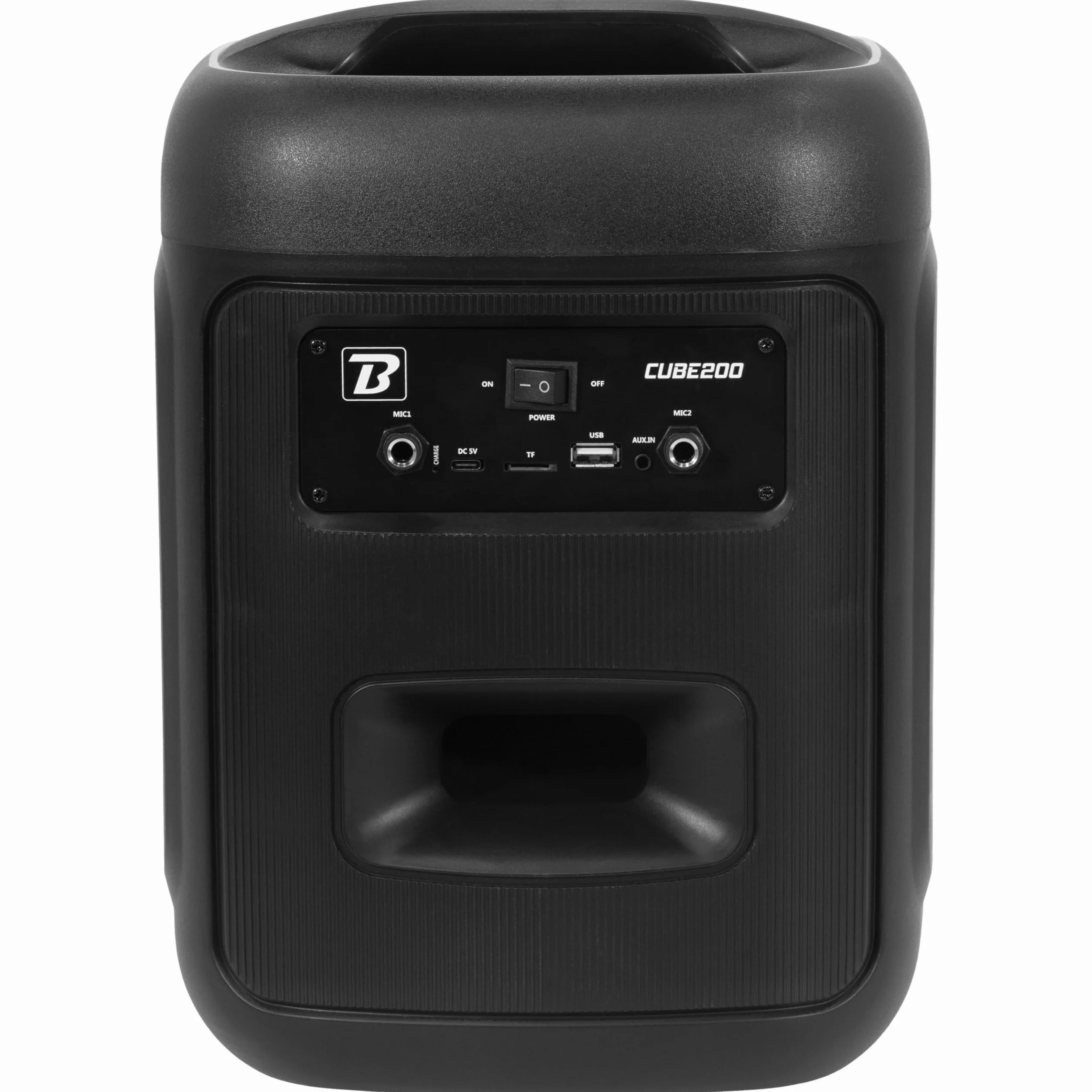 BoomTone DJ Cube 200 Enceinte karaoké Portable 200W Bluetooth 5.0 LED USB/SD Batterie Lithium USB-C
