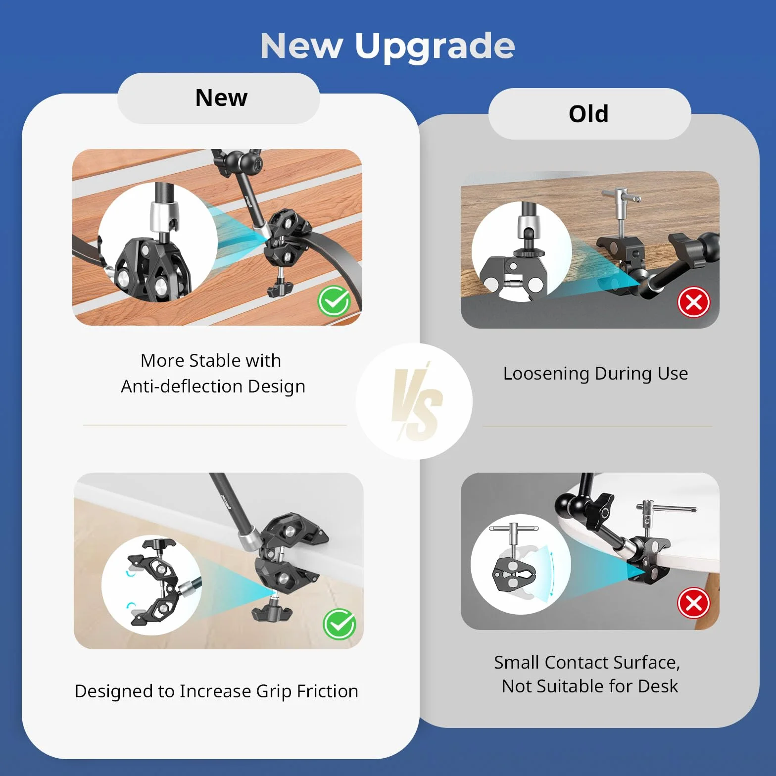 SMALLRIG Bras Magique Articulé avec Super Pince pour Support Caméra Lumière Moniteur ≤1,5 kg 4454