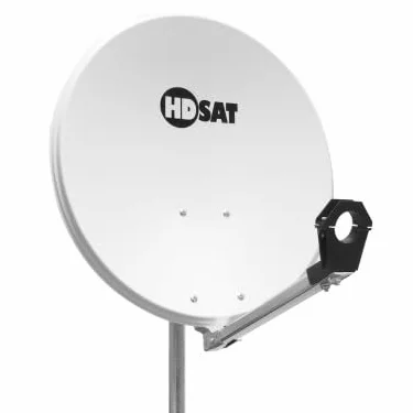 Parabole Satellite Acier 80cm + LNB Single HD 4K Astra EUTELSAT